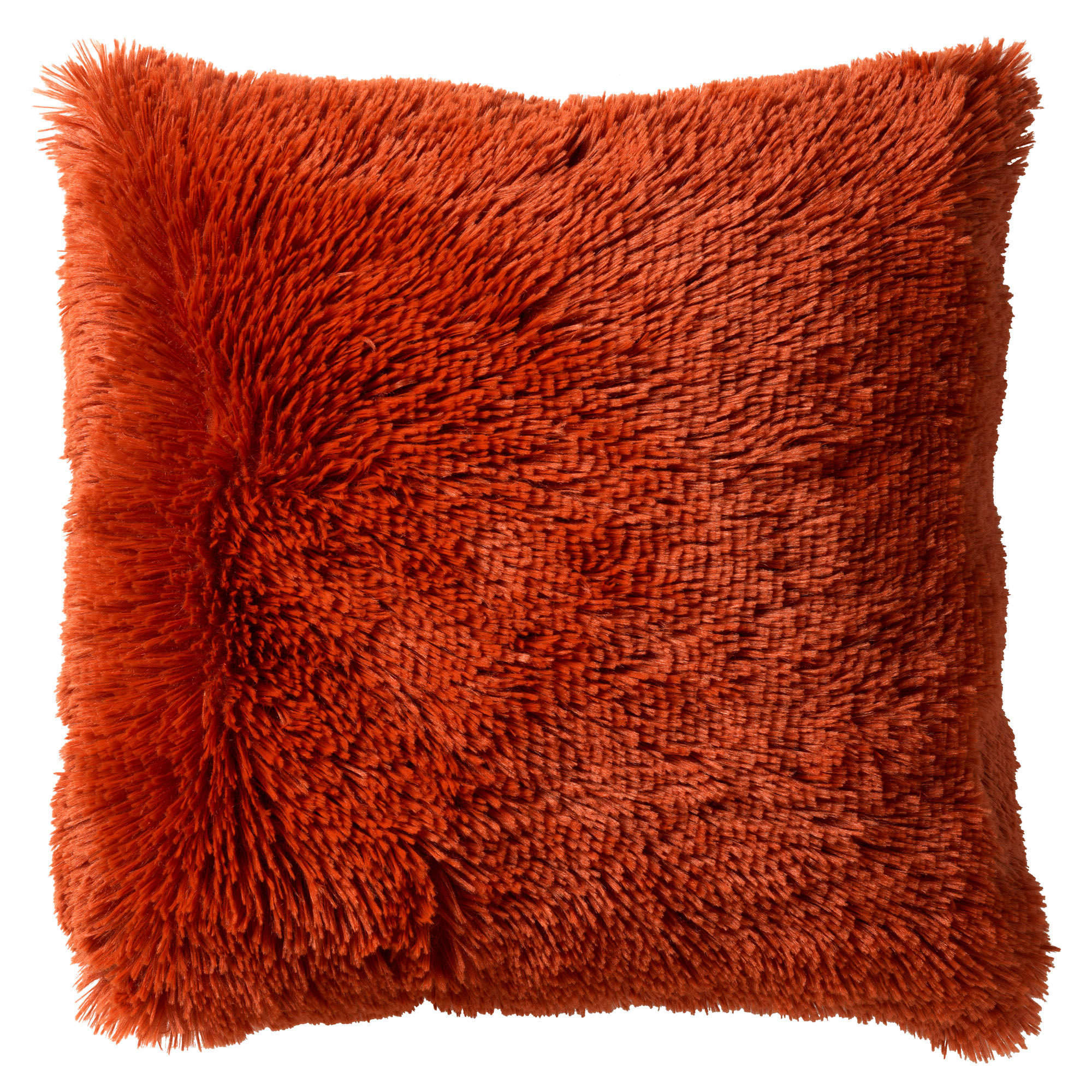 FLUFFY - Cushion 45x45 cm Potters Clay - orange-terracotta