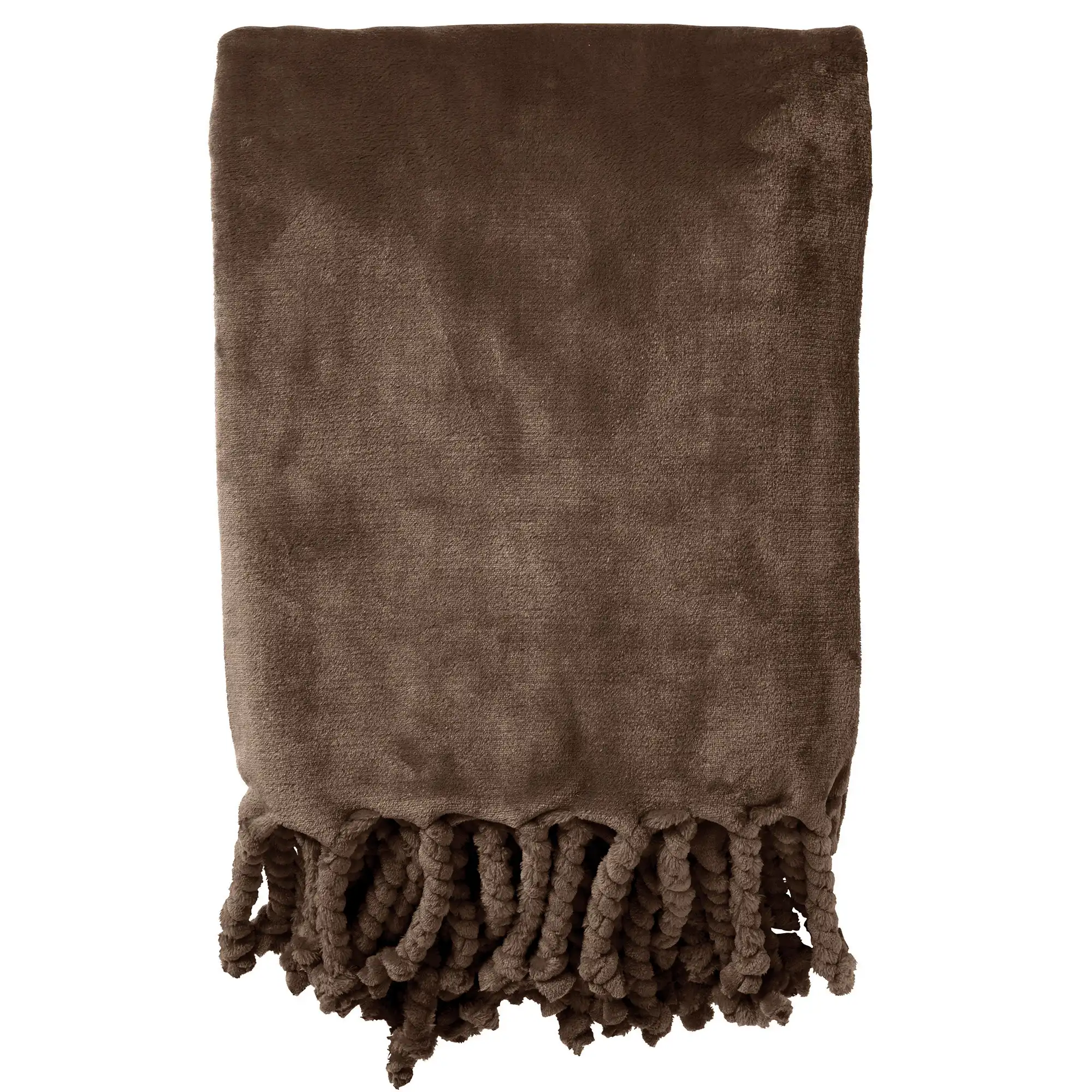 FLORIJN - Wohndecke Fleece 150x200 cm - Chocolate Martini - braun