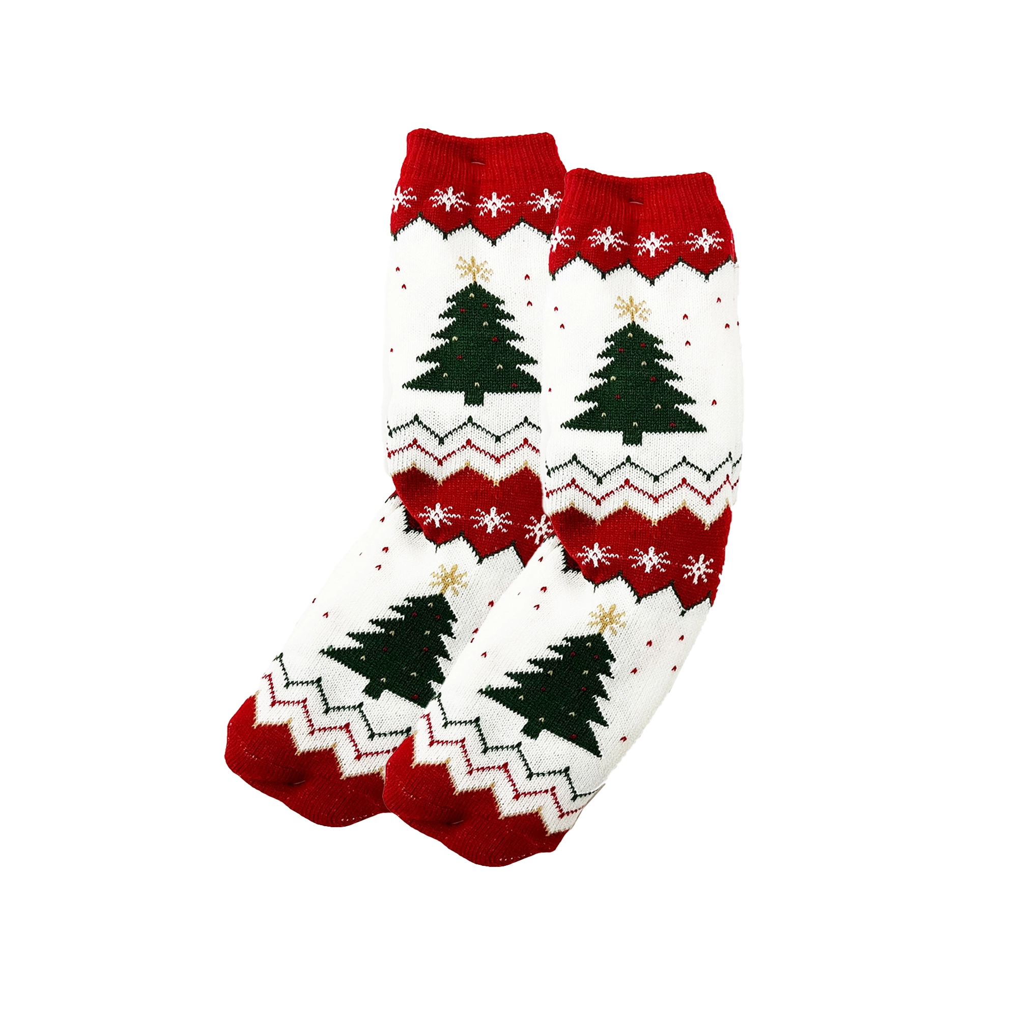 NOELLE - Christmas socks - non-slip - with sherpa lining - one size - Snow White - multicolour