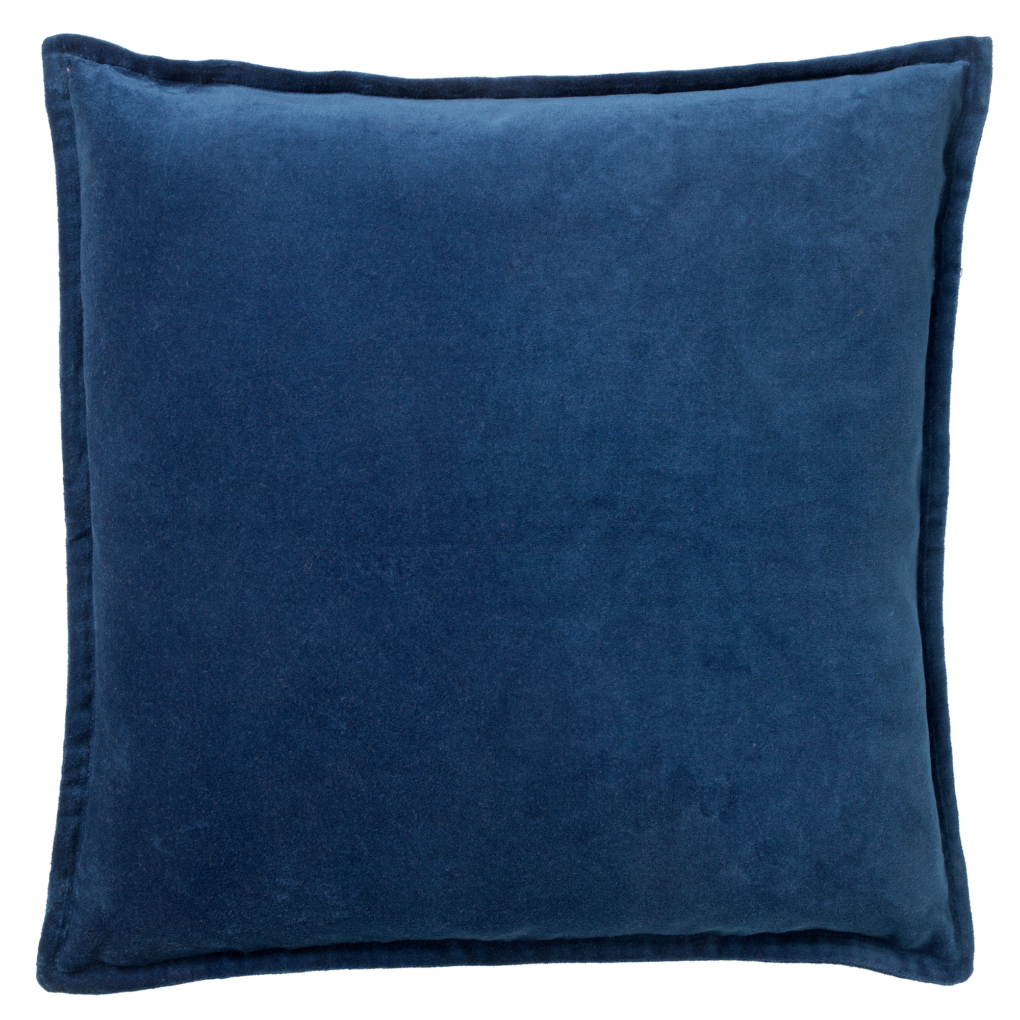 CAITH - Kussenhoes 50x50 cm - 100% katoen velvet - lekker zacht - Insignia Blue - donkerblauw
