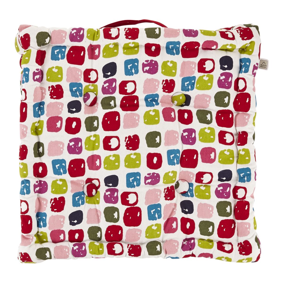 TOBOR - Seat pad cushion coton Multicolor 43x43x8 cm Multicolor