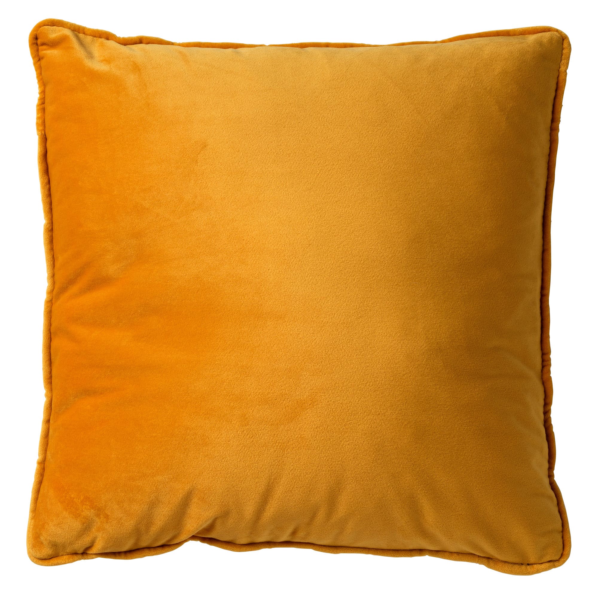 FINN - Sierkussen 60x60 cm - velvet - effen kleur - Golden Glow - geel