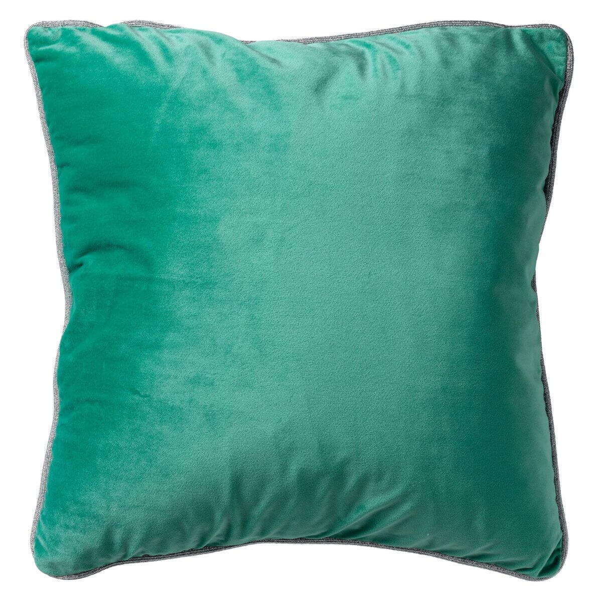FINN - Coussin en velours Spearmint passepoil à paillettes  45x45 cm 