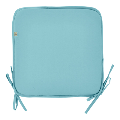 SUNNY - Stoelkussen vierkant met linten Aqua 38.5x38.5 cm - model PK2