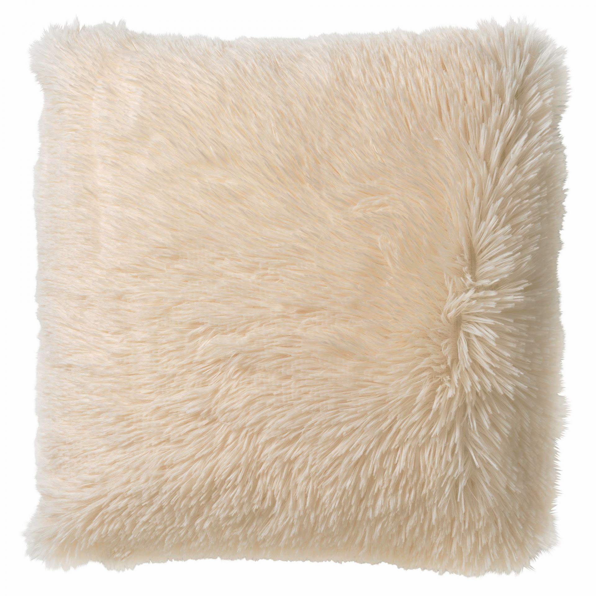 FLUFFY - Housse de coussin imitation fourrure Ivoire / Snow White 45x45 cm