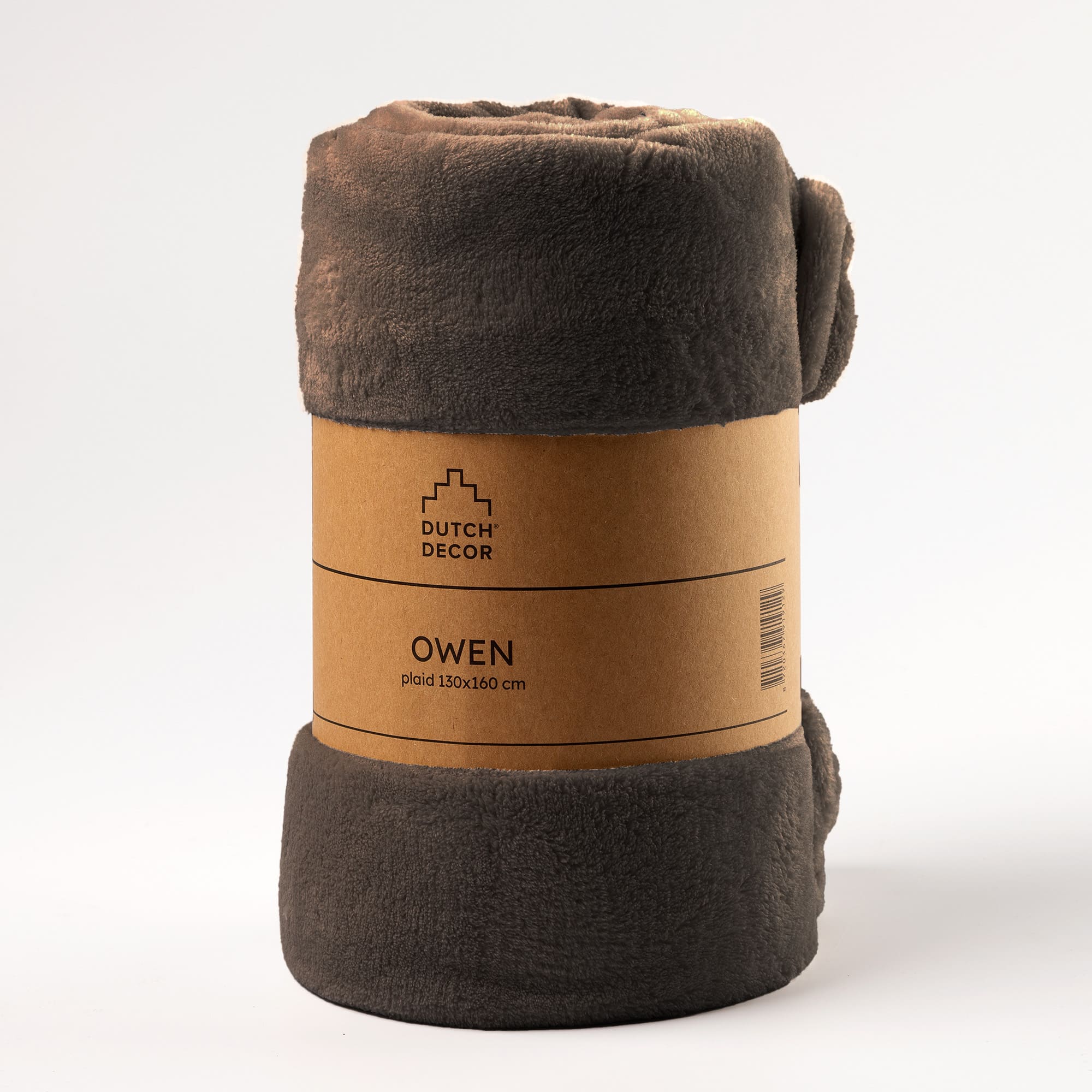 OWEN - plaid 130x160 cm - coral fleece deken - heerlijk zacht - Chocolate Martini - bruin