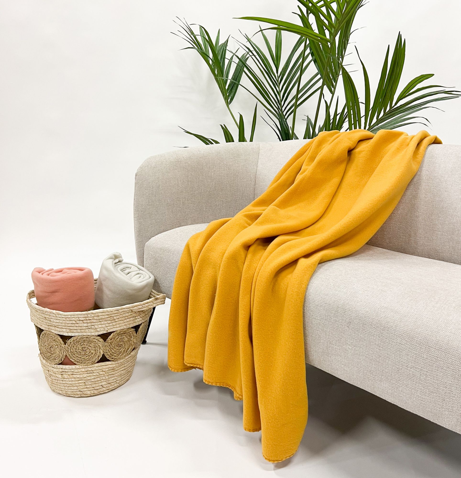 DEX - Plaid 130x160 cm - fleece - Golden Glow