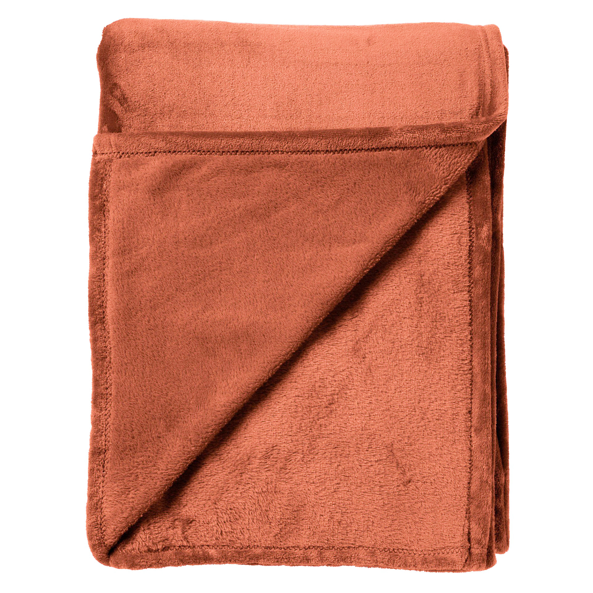 BILLY - Plaid flannel fleece 150x200 cm - Potters Clay - oranje - superzacht