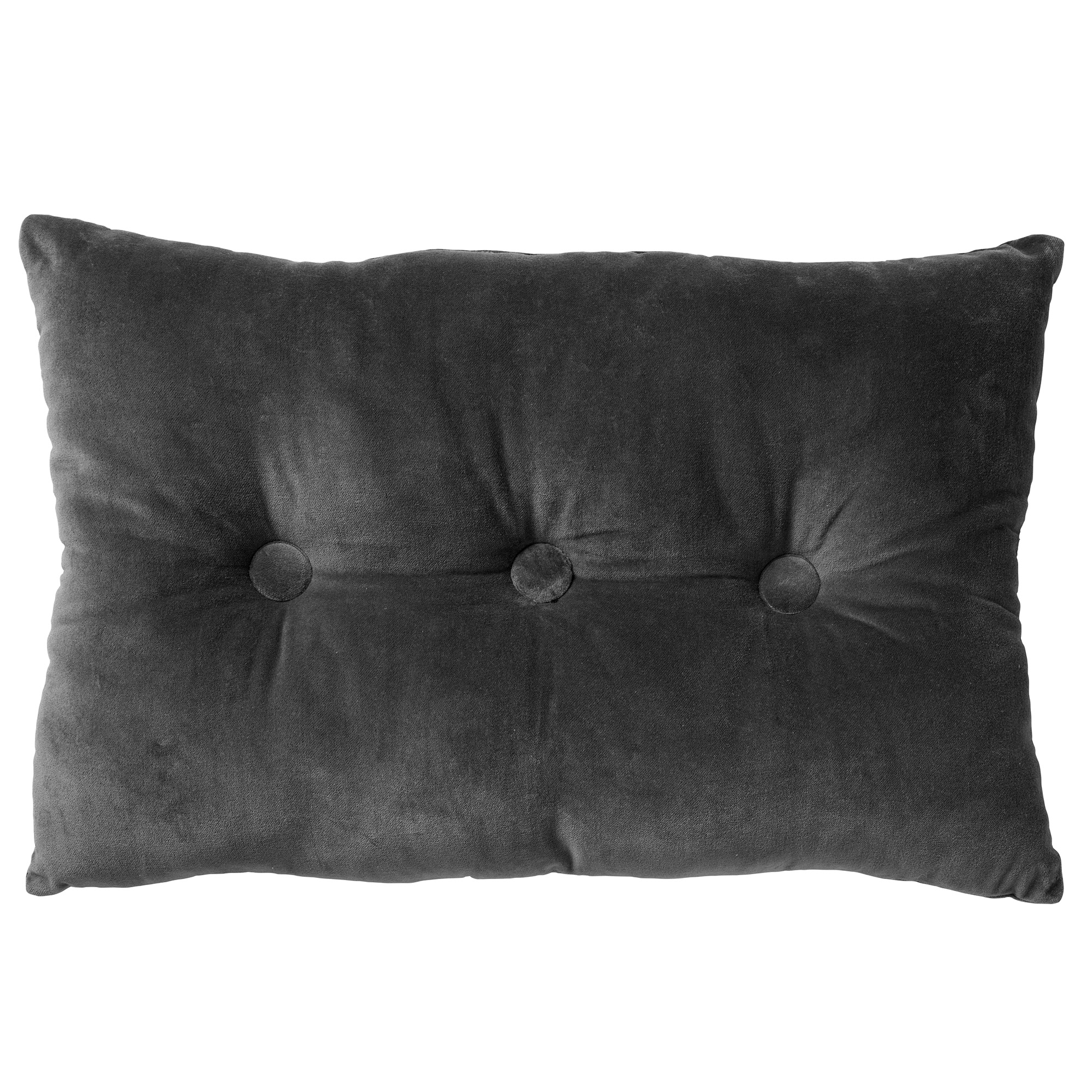 VALERIE - Coussin en velours Charcoal Grey 40x60 cm 