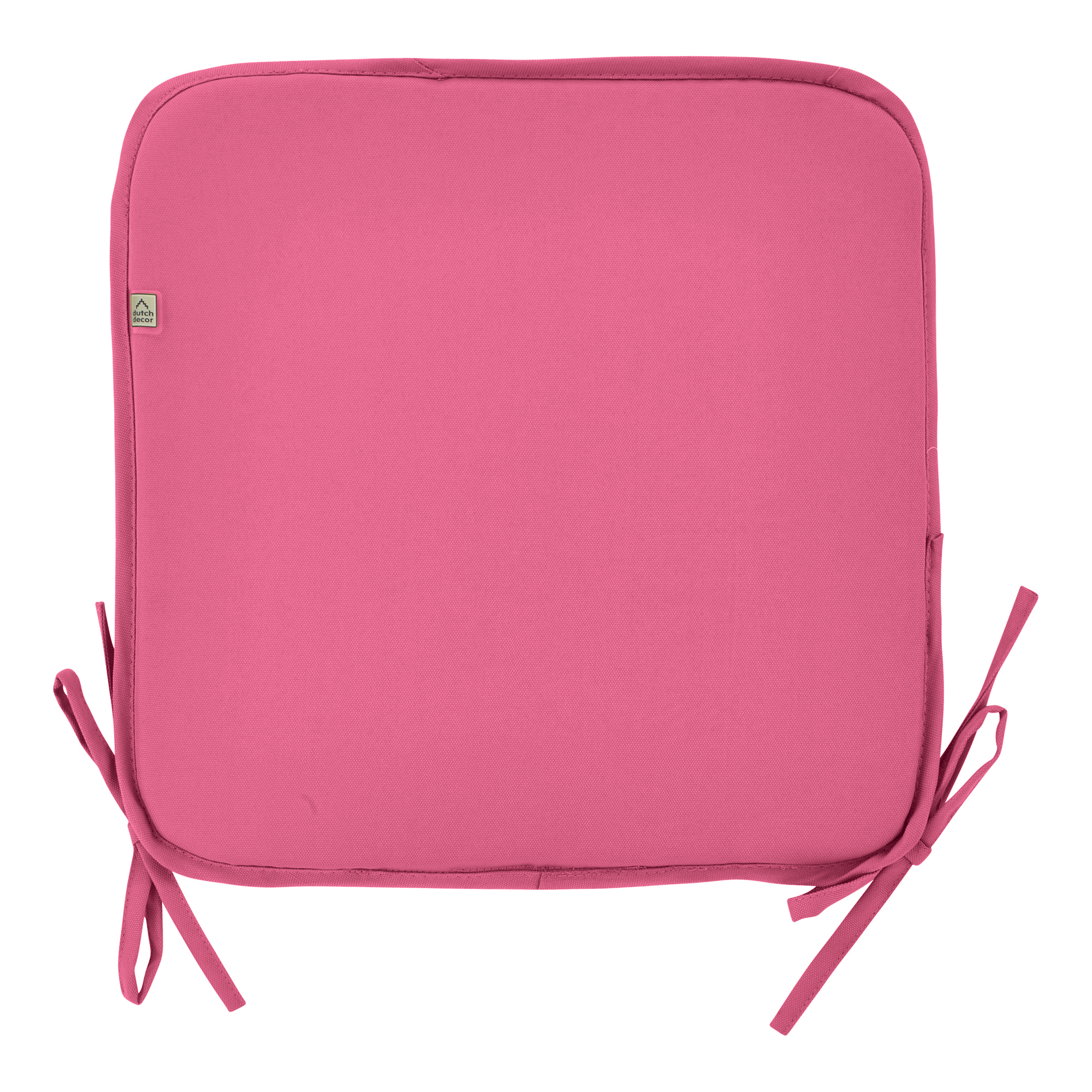 SUNNY - Seat pad cushion with ties Fuchsia 38.5x38.5 cm - model PK2