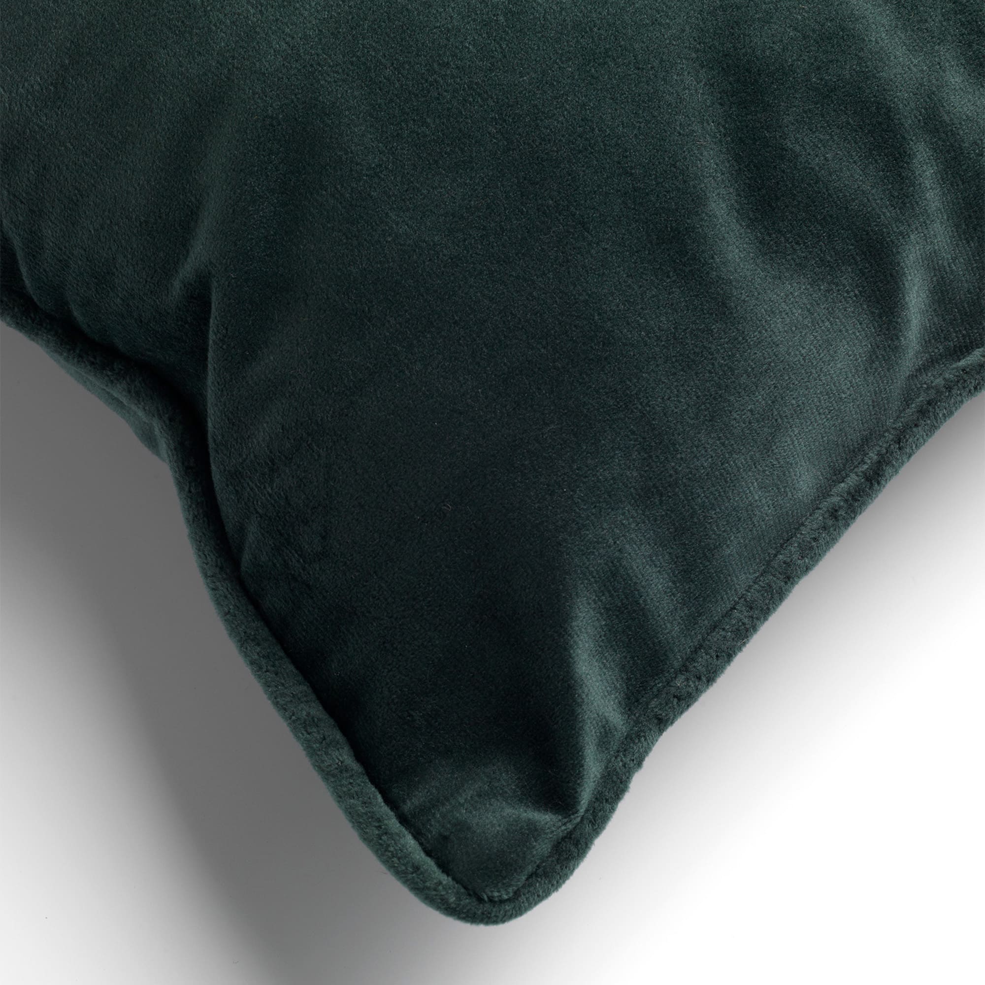 FINN - Sierkussen 45x45 cm - velvet - effen kleur - Mountain View - donkergroen