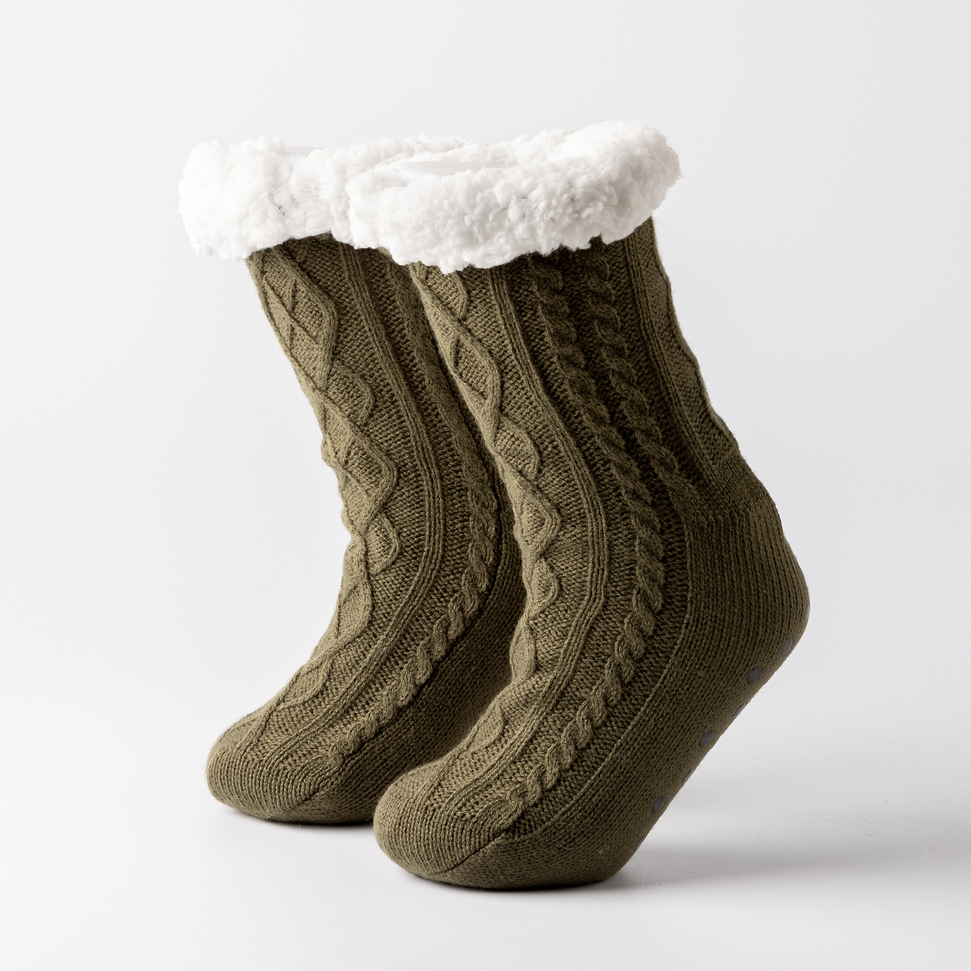 ELZA - House socks - one size - Military Olive - green