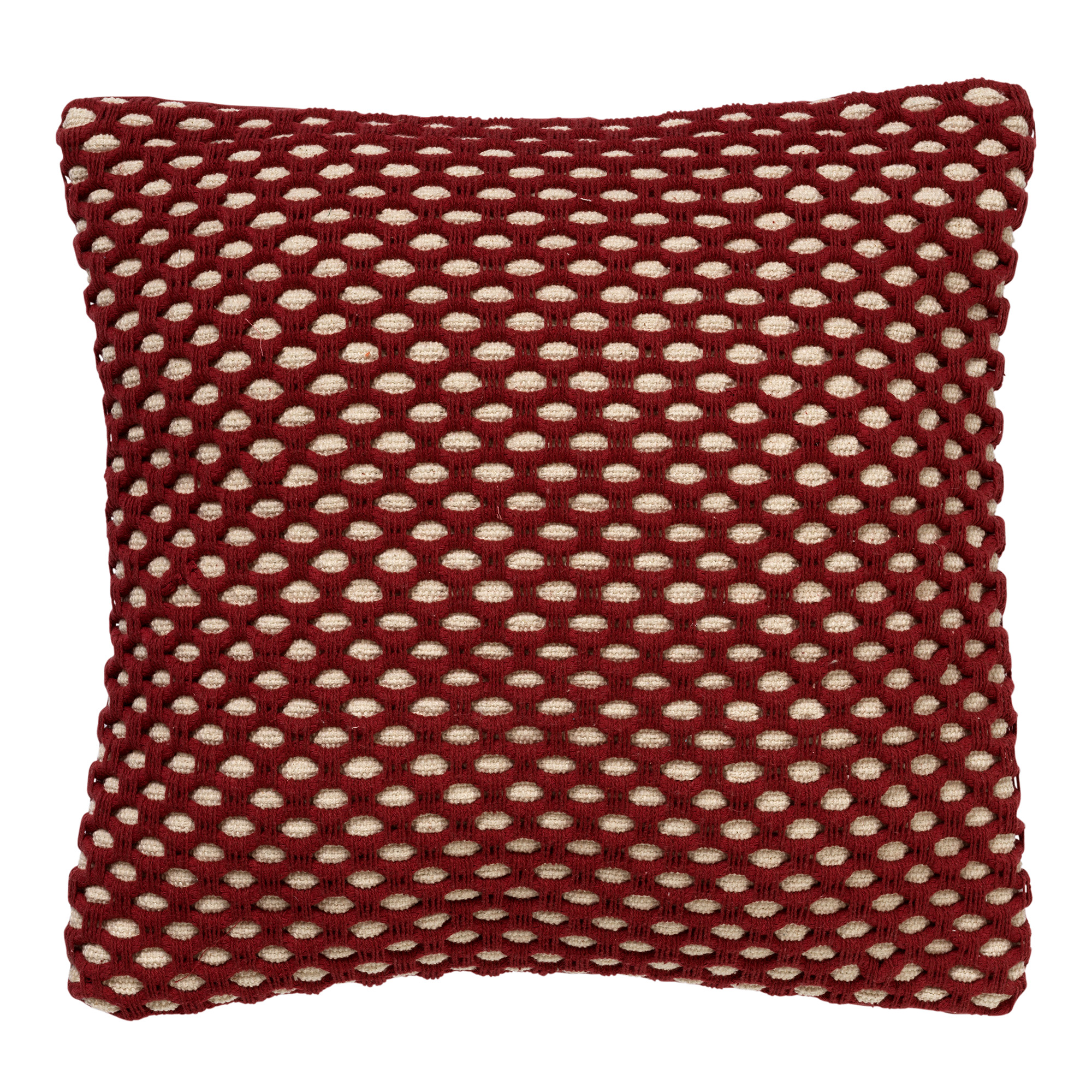 DENLEY - Cushion 45x45 cm Merlot - red 