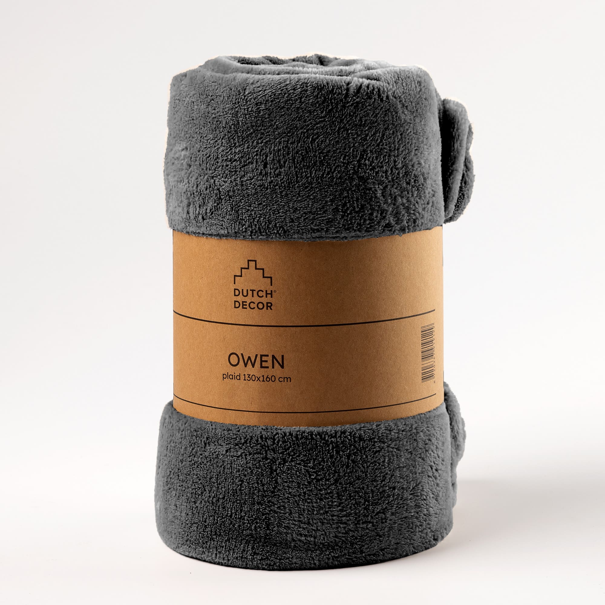 OWEN - plaid 130x160 cm - Charcoal Gray - grey