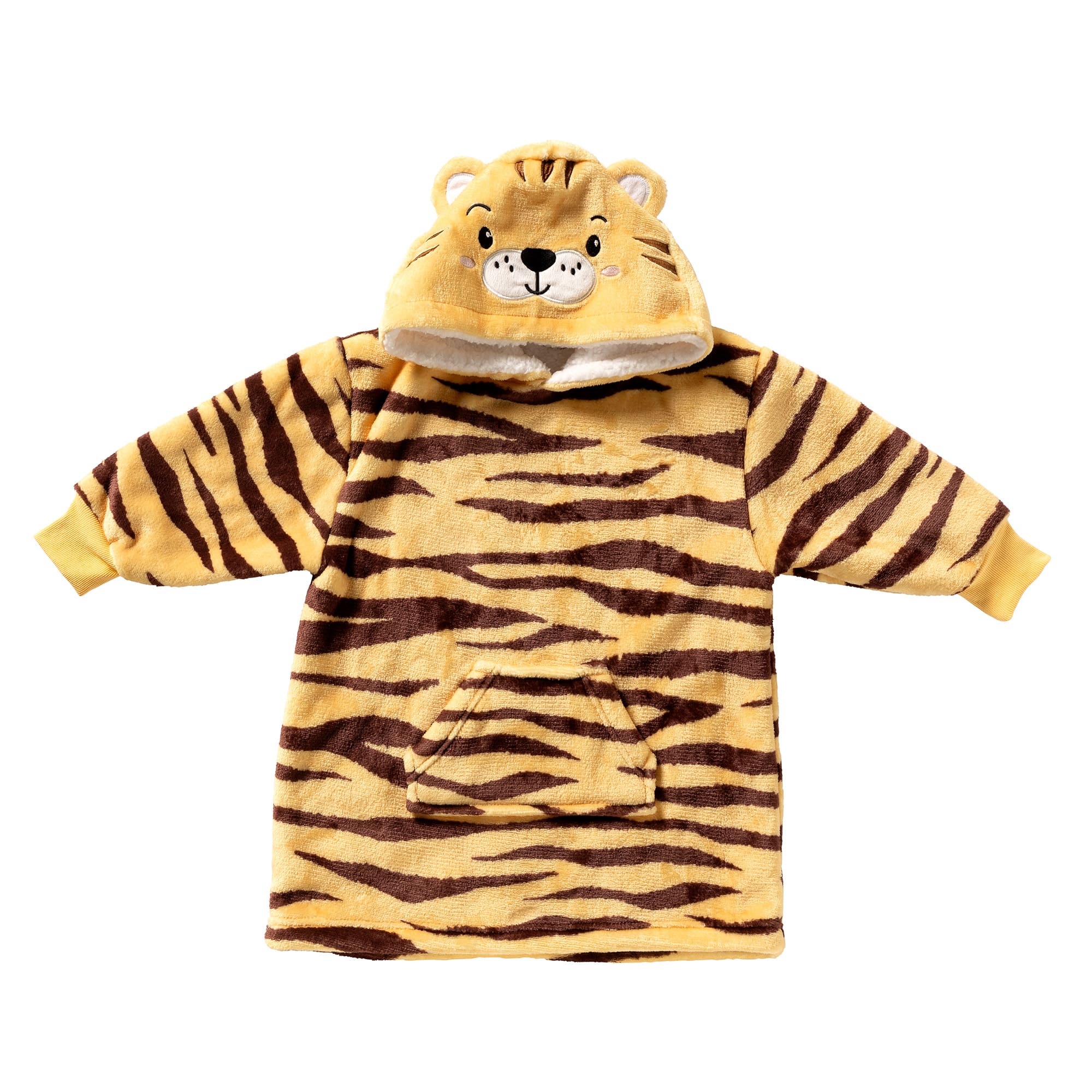 VOORDEELSET - 2-delig - Tiger - oversized hoodie en huissokken - kinderen - tijger - geel