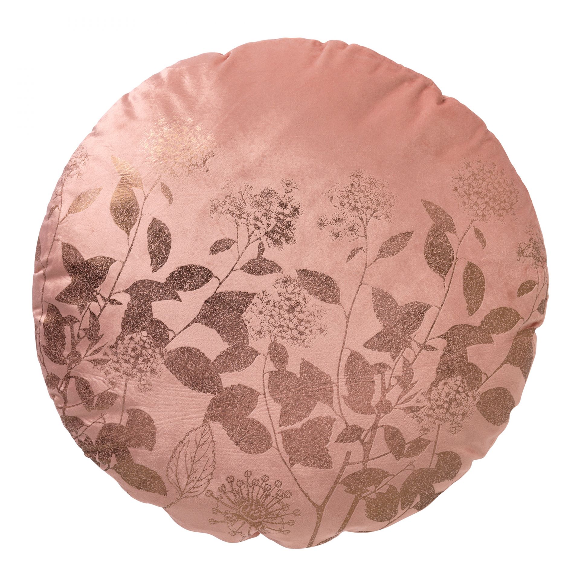 ROSIE - Sierkussen rond 45 cm Muted Clay - velvet - roze