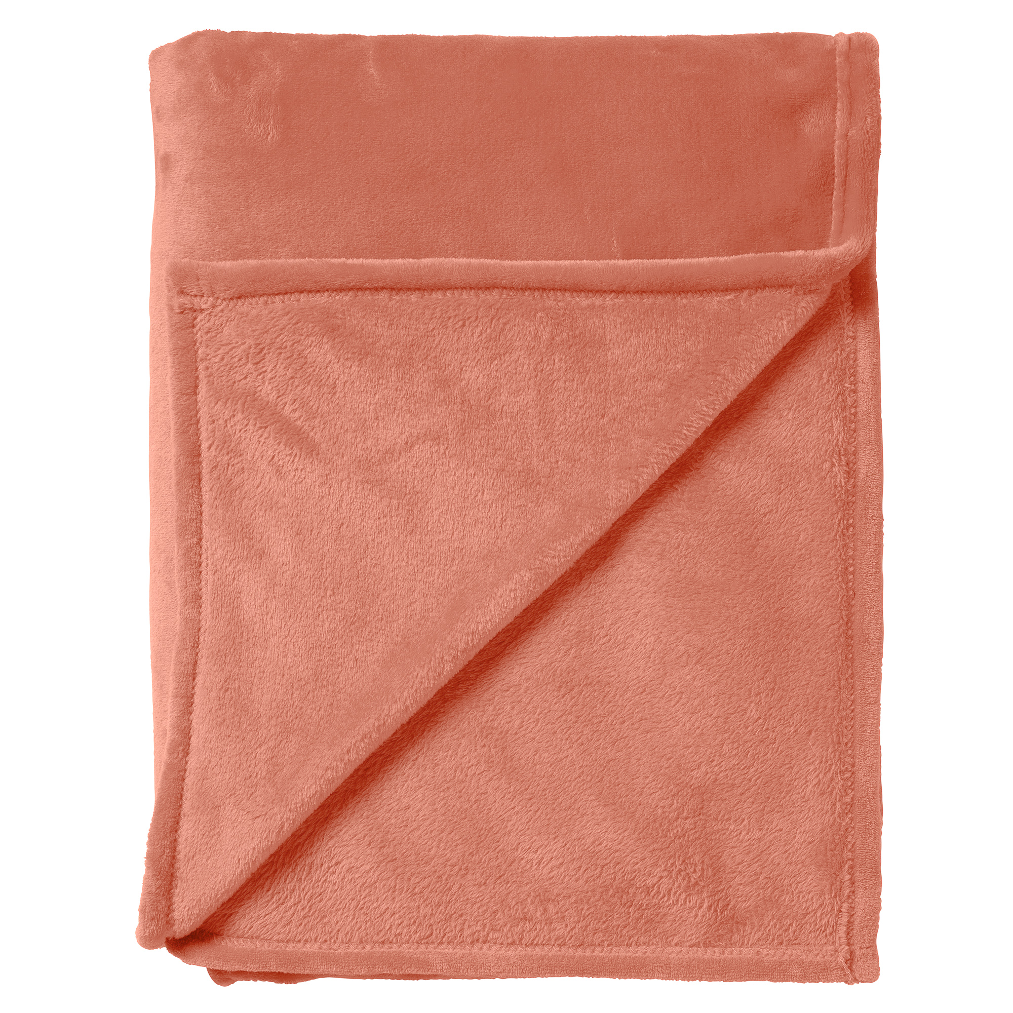 CHARLIE - Wohndecke Fleece 200x220 cm - Muted Clay - rosa