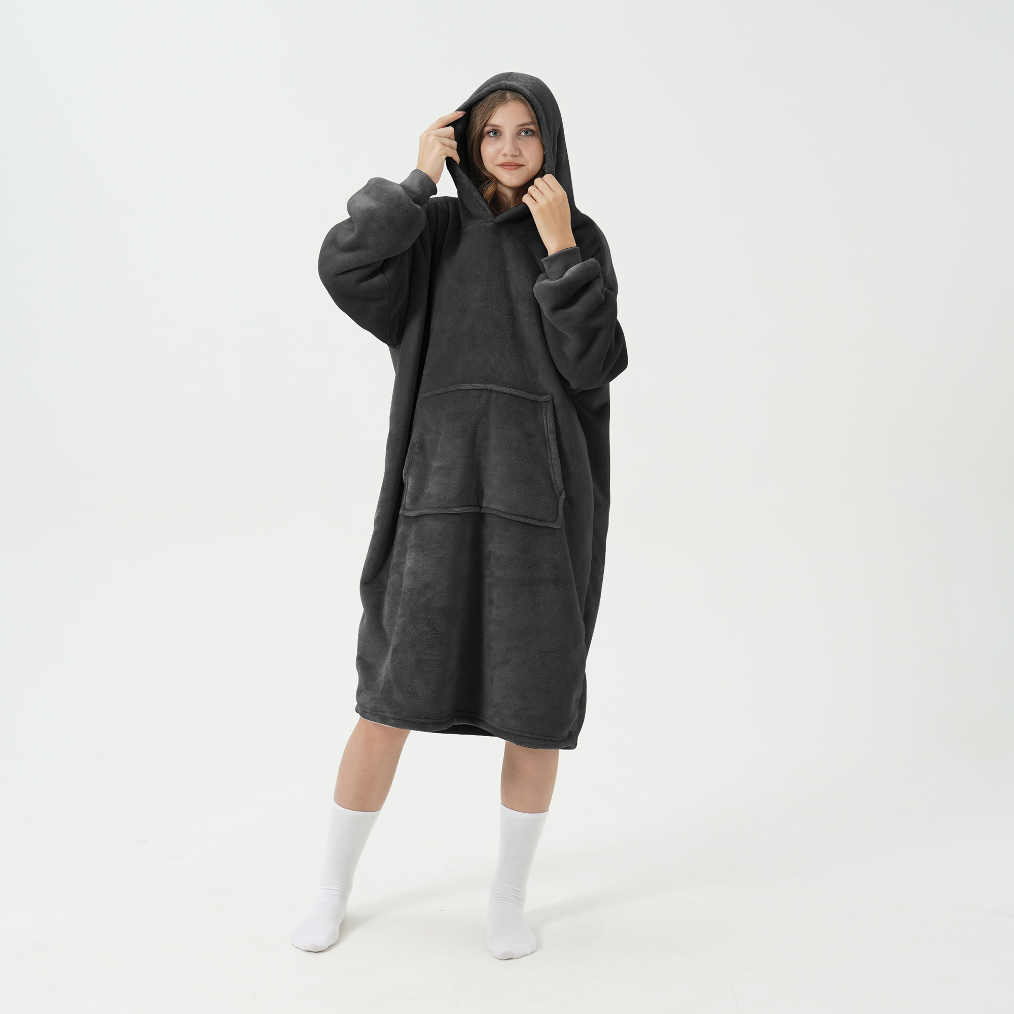 SHERRY - Oversized Hoodie - 70x110 cm - Raven - black