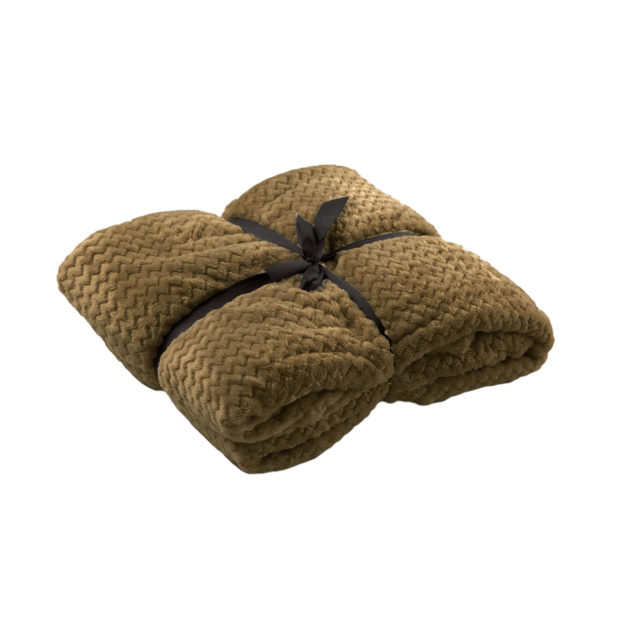 MARA - plaid 150x200 cm - superzachte deken - zigzagpatroon - Military Olive - groen
