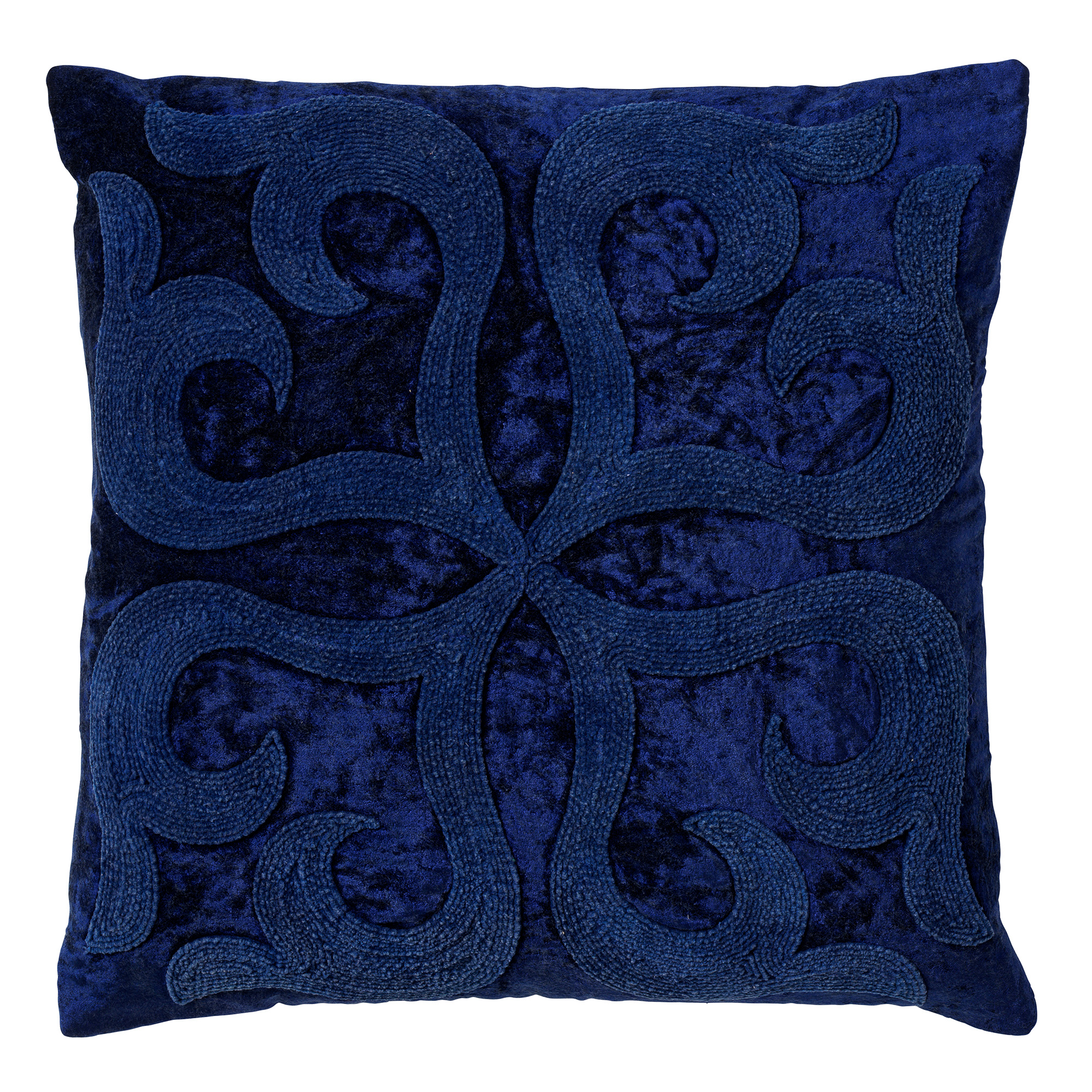 AVALON - Cushion cover velvet 45x45 cm Insignia Blue