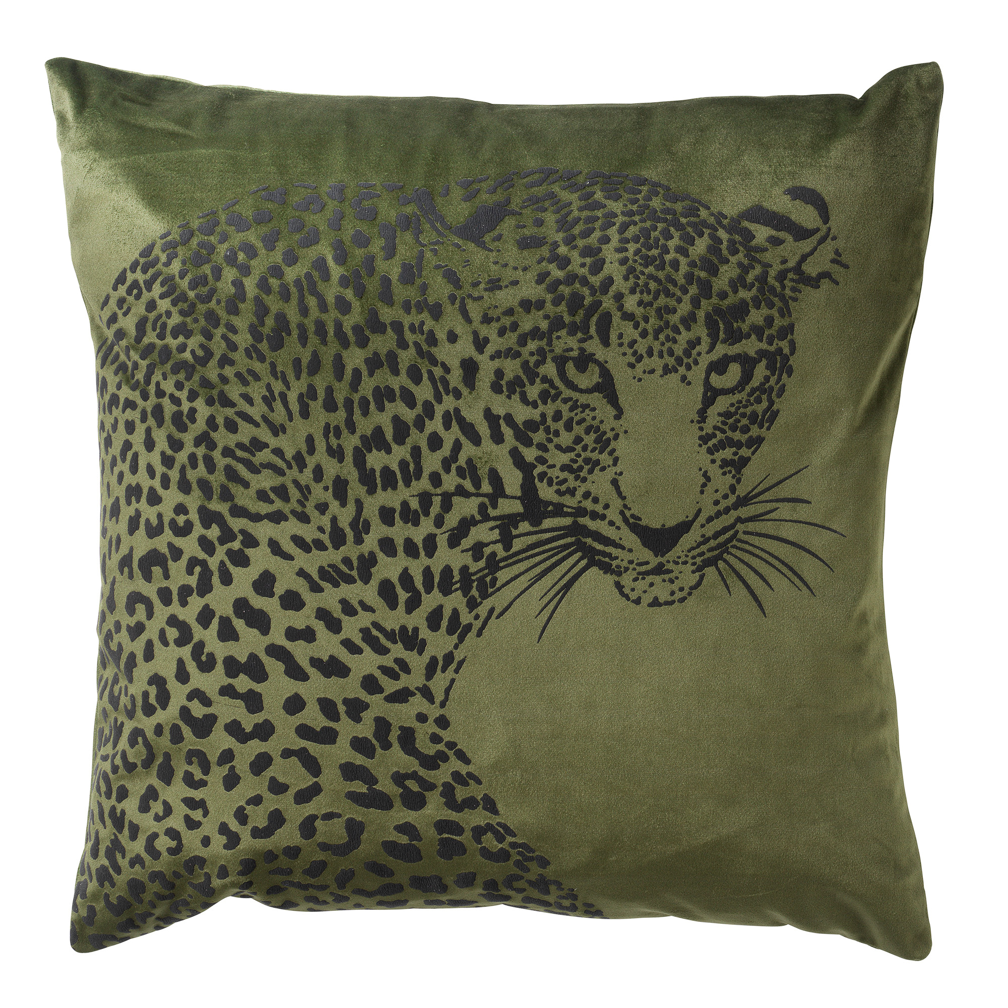 SIMBA - Cushion with animal print 45x45 cm Chive