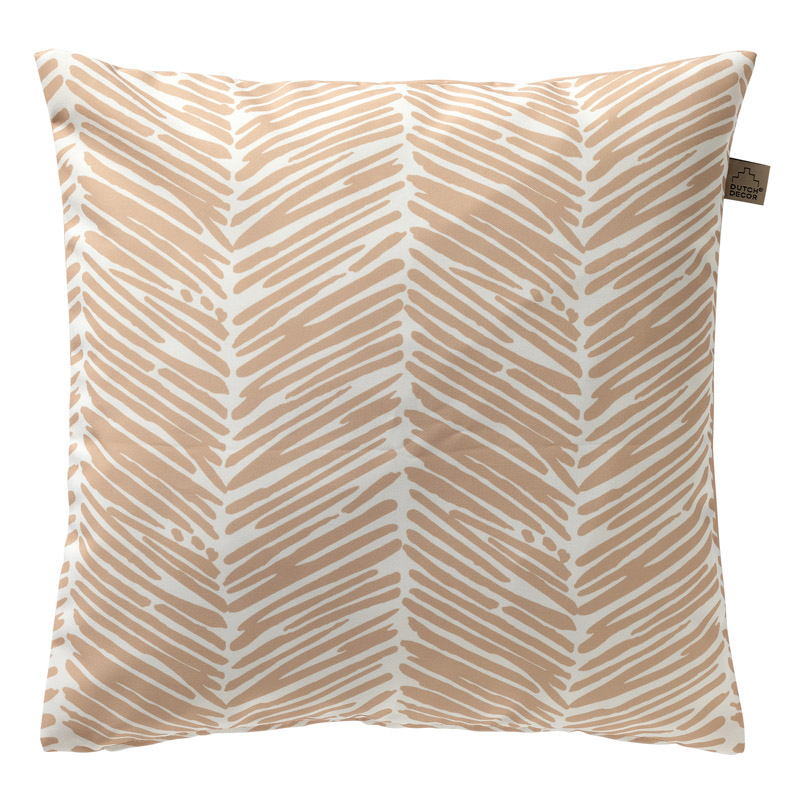 DEAN - Outdoor Cushion 45x45 cm - Pumice Stone - beige and white