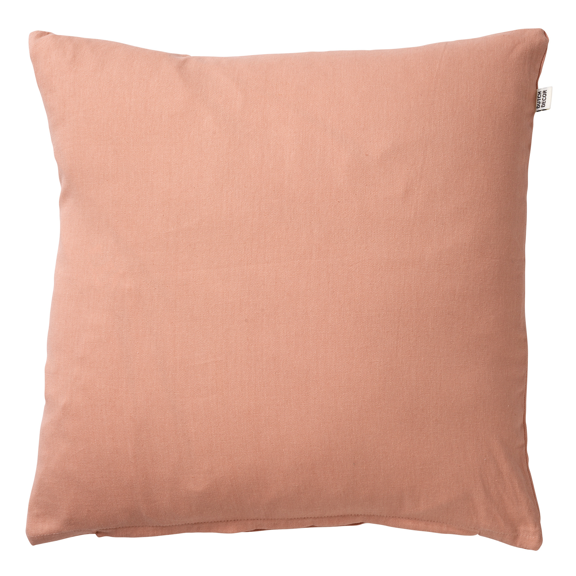 JAMES - Kussenhoes 45x45 cm - duurzaam katoen - effen kleur - Muted Clay - roze