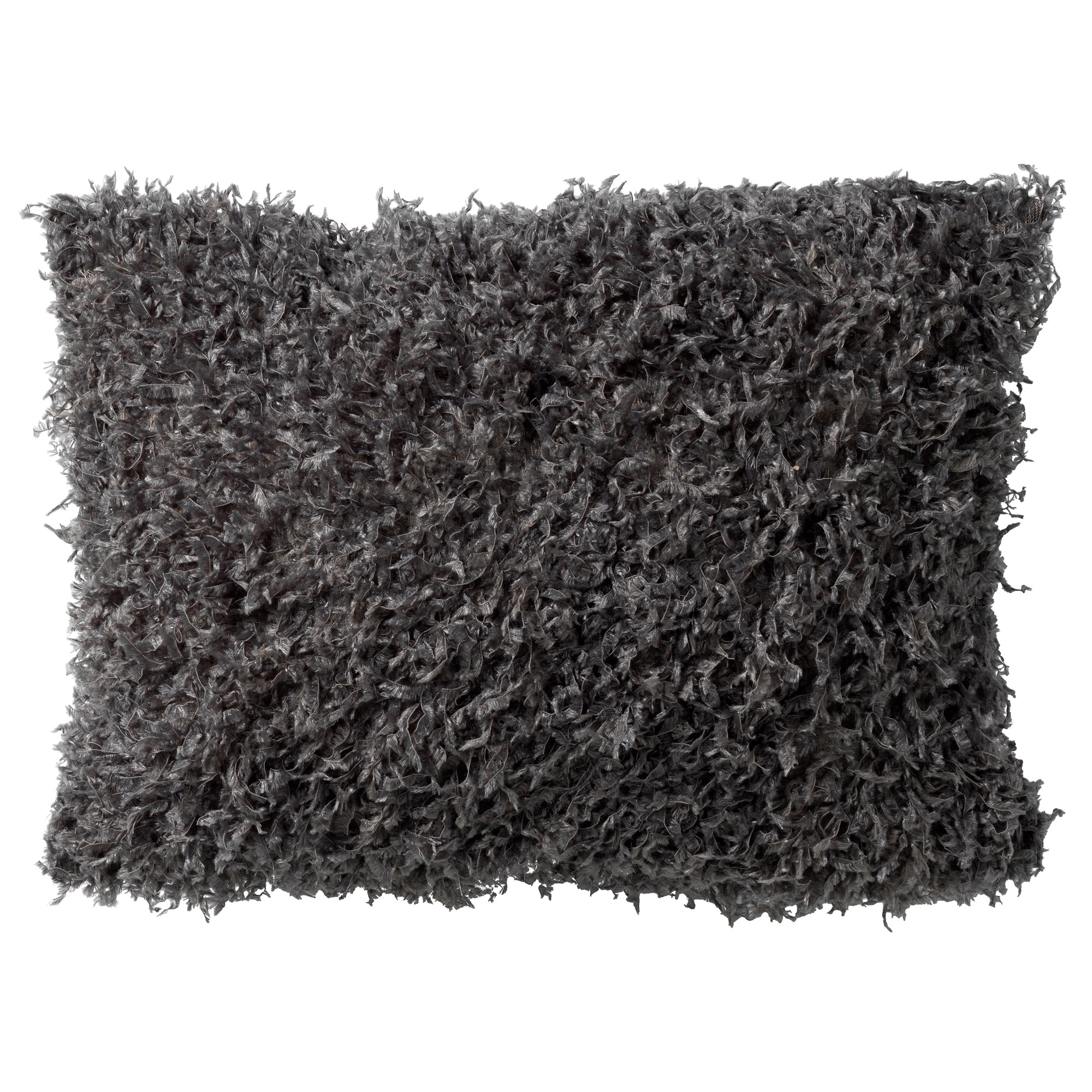 VEERA - Kussenhoes met imitatiebont Charcoal Gray 30x50 cm - grijs