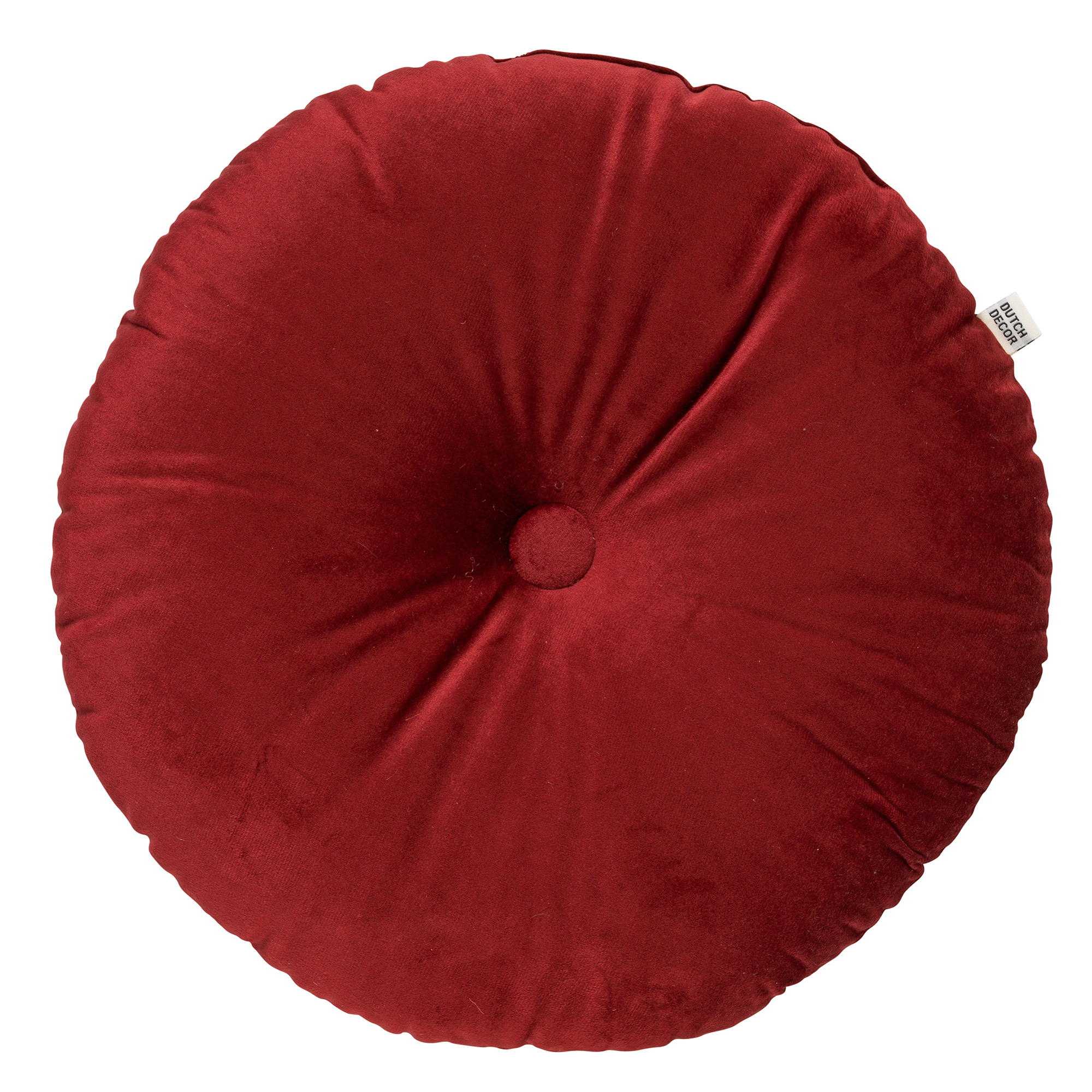 OLLY - Coussin rond en velours Merlot  40 cm 