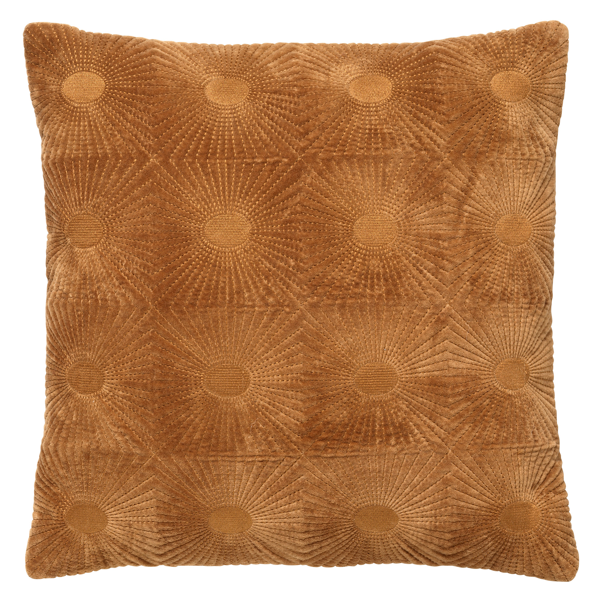SUN - Cushion cotton 45x45 cm Tobacco Brown
