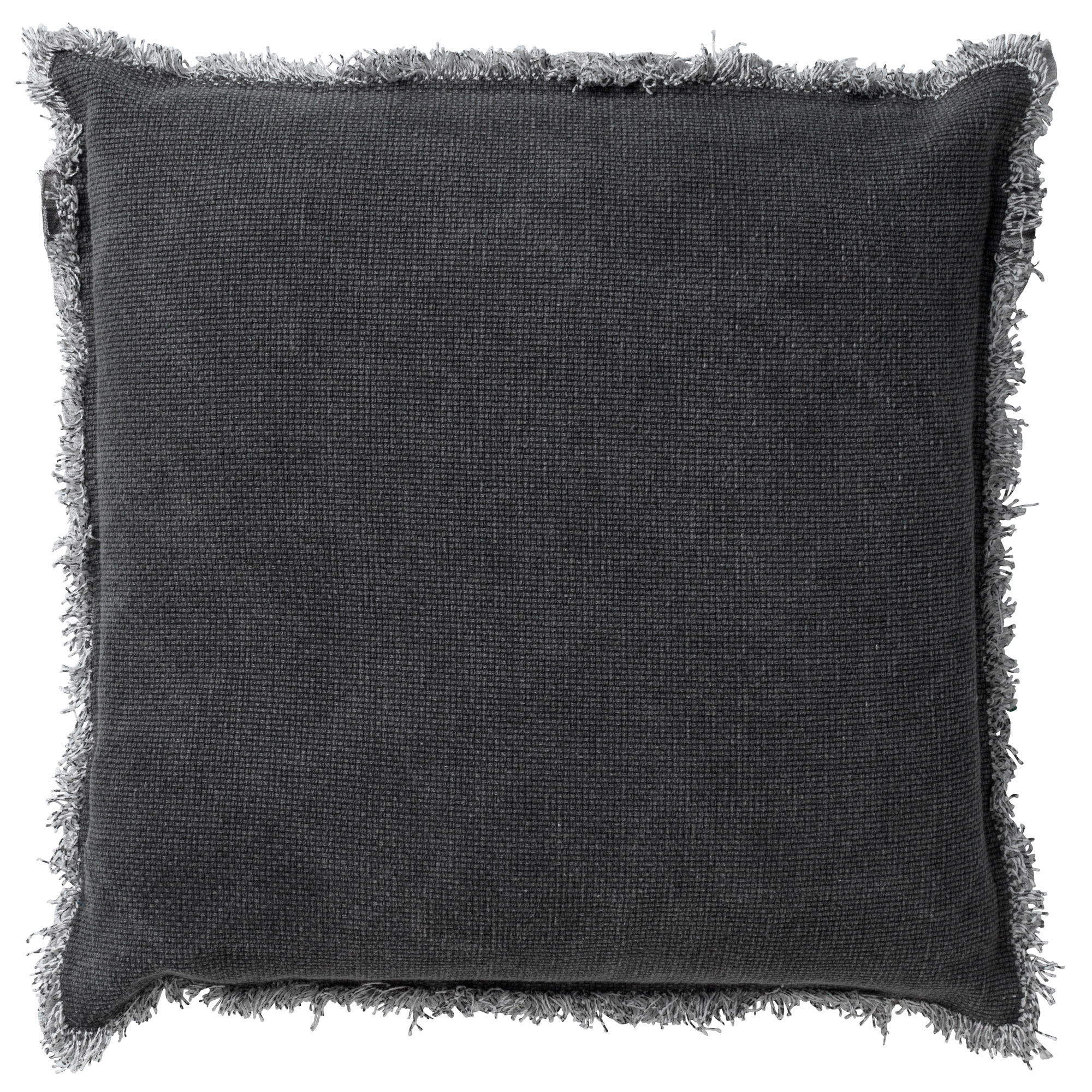 BURTO - Sierkussen van gewassen katoen Charcoal Gray 45x45 cm - grijs