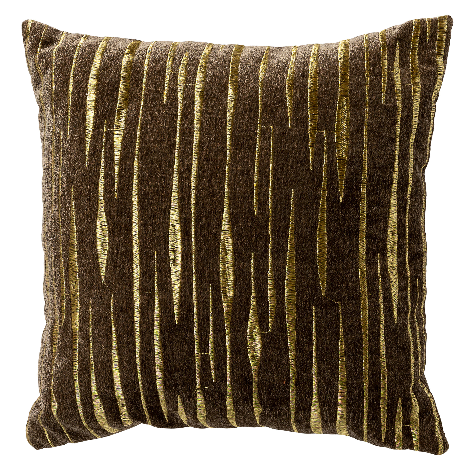 CONNOR- Housse de coussin 45x45 cm Shitake - marron