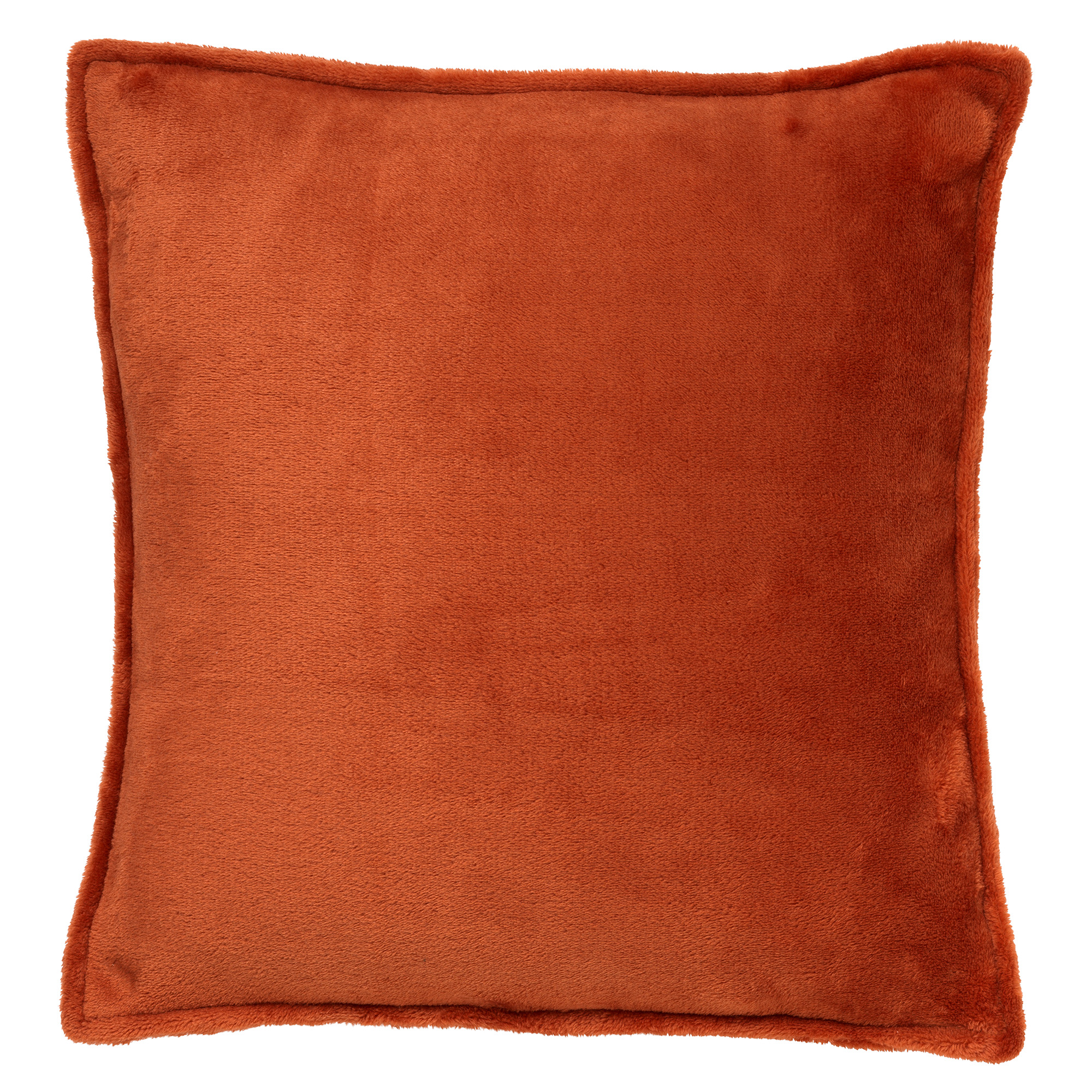 CILLY - Sierkussen fleece 45x45 cm - Potters Clay - oranje