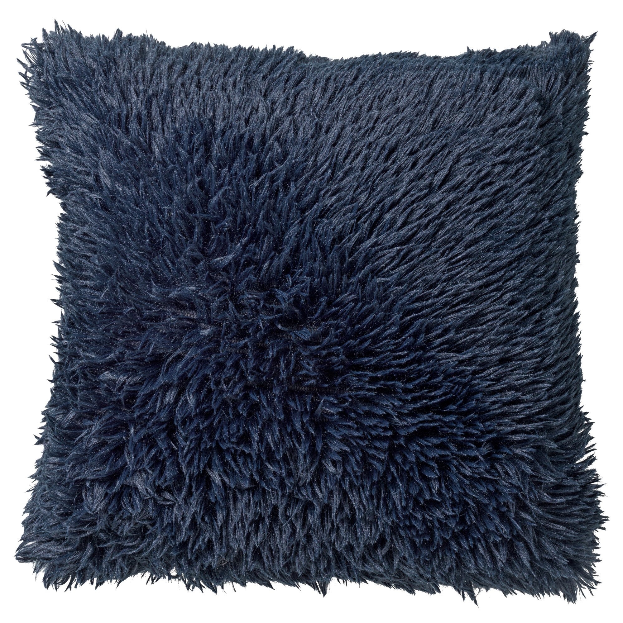 FLUFFY - Sierkussen 60x60 cm - superzacht - XL kussen - Insignia Blue - donkerblauw