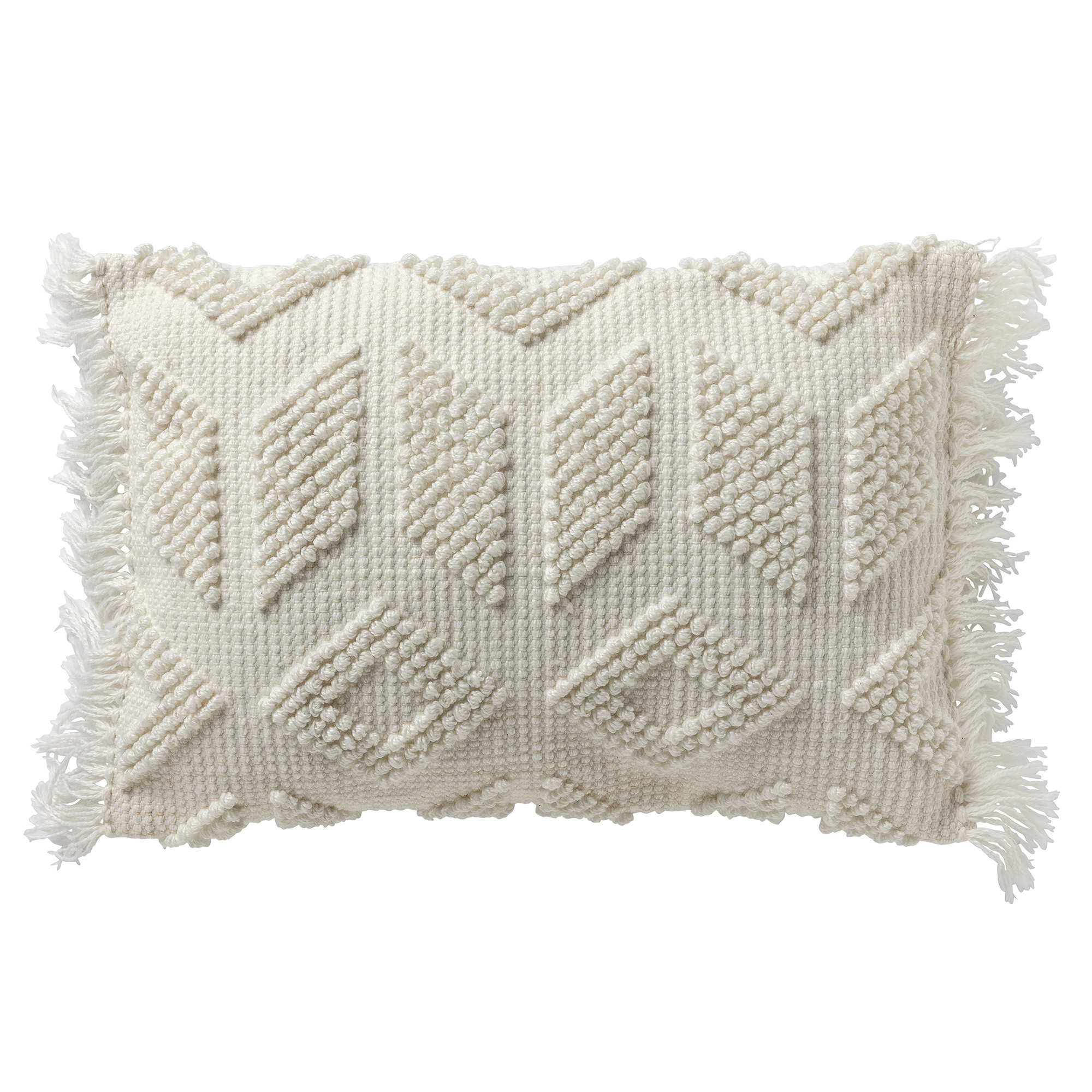 ODIN - Cushion with cushion cover made of 90% recycled polyester - Eco Line collection 40x60 cm - Snow White - white
