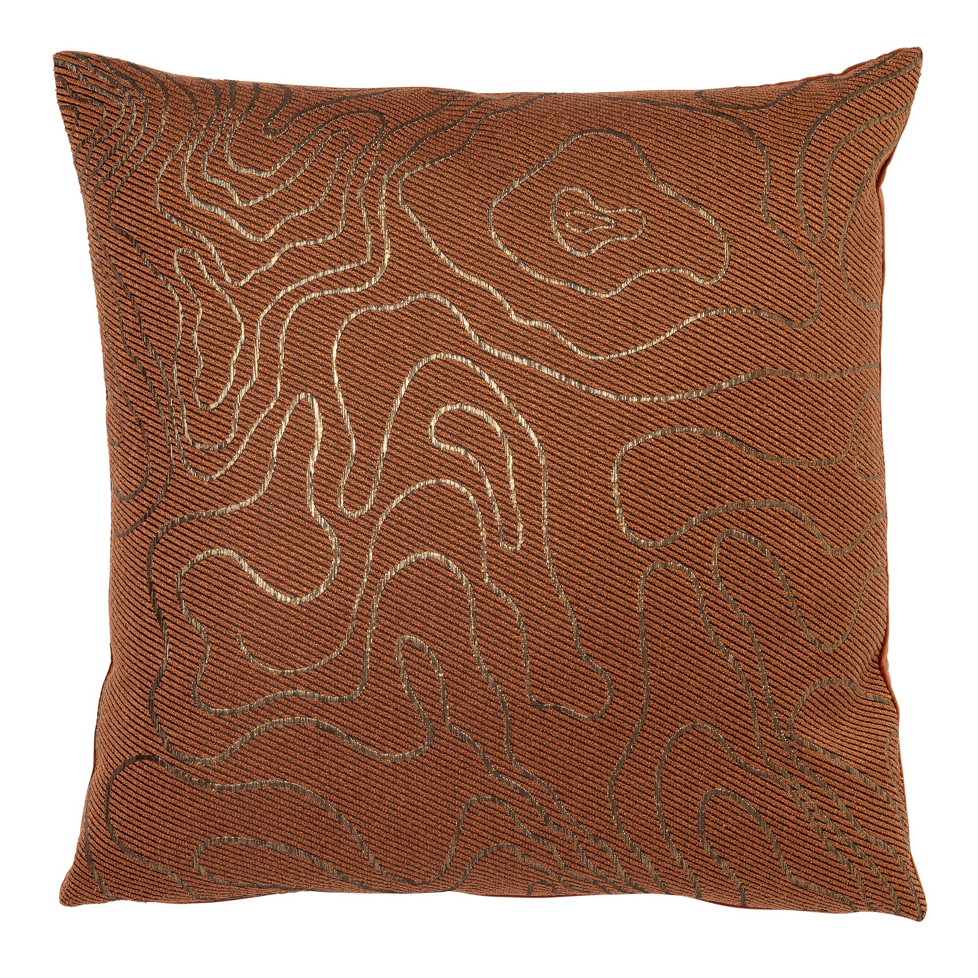 RIVER - Coussin 45x45 cm - Brown Patina - marron