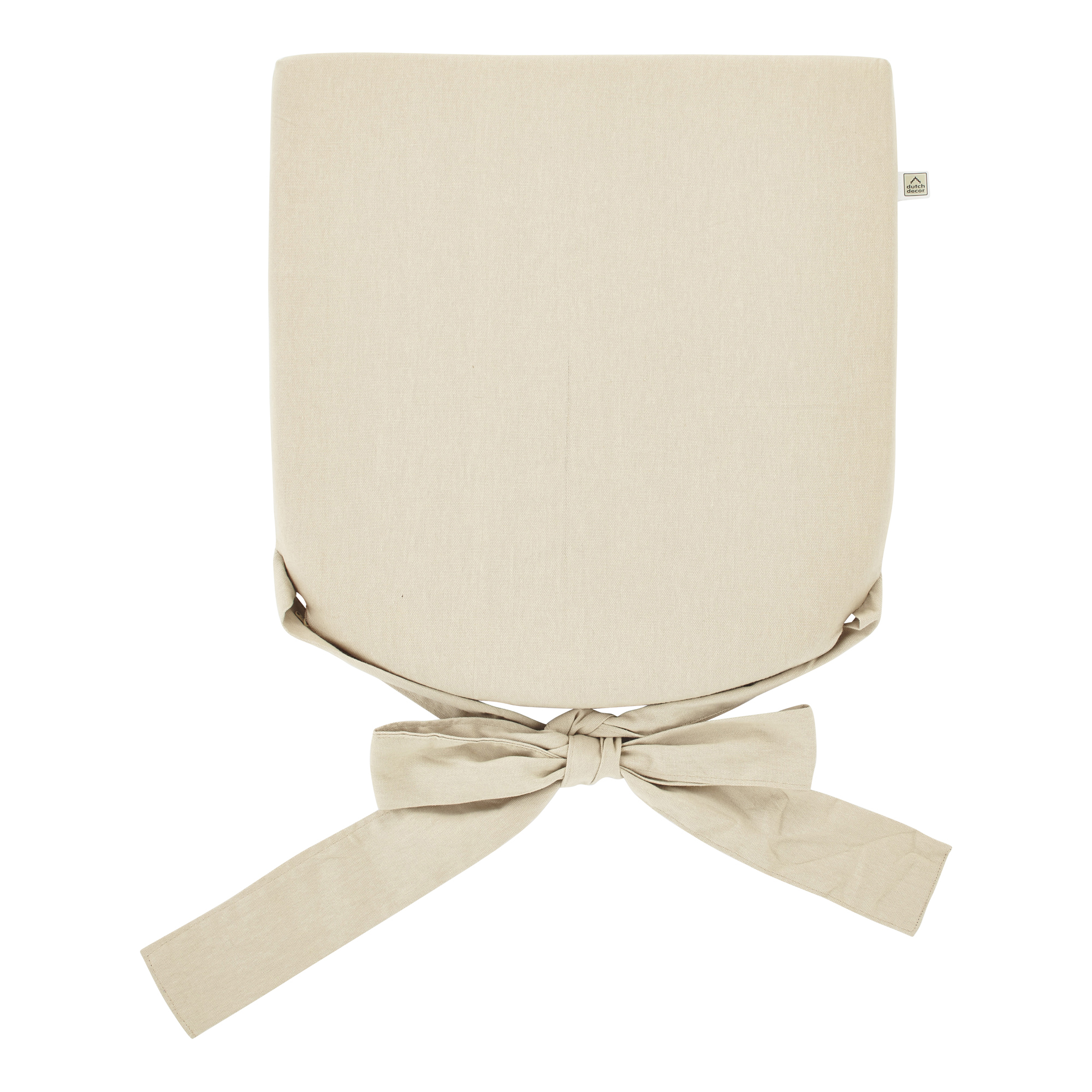 JAVA - Stoelkussen met lint Pumice stone 40x40 cm - beige