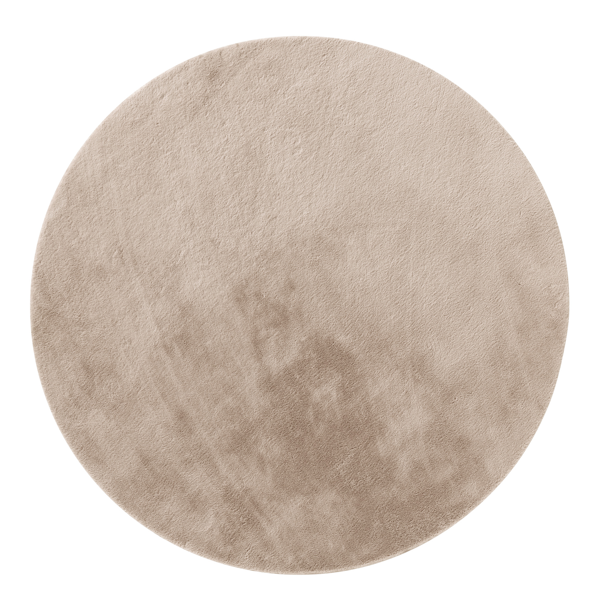 TAMMY - Tapis Ø120 cm - fausse fourrure - French Oak - Beige