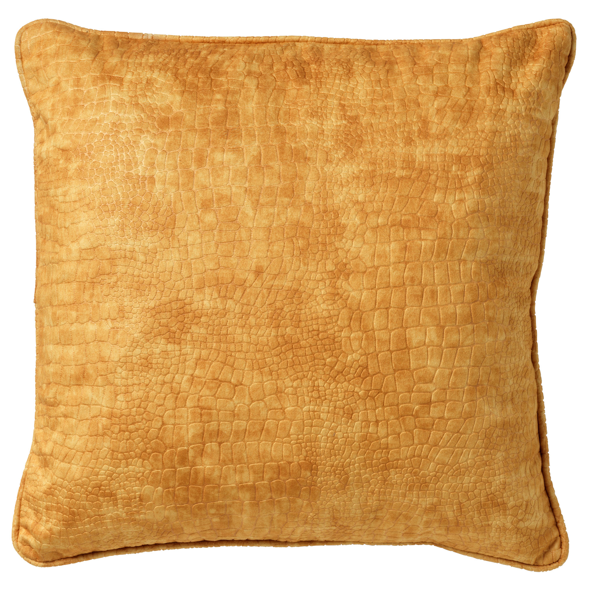 SAMMY - Sierkussen met patroon Golden Glow 45x45 cm - geel - slangenprint