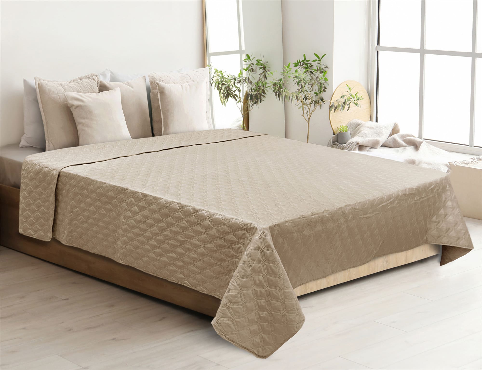 DIANNE - couvre-lit 220x240 cm - Simply Taupe - brown