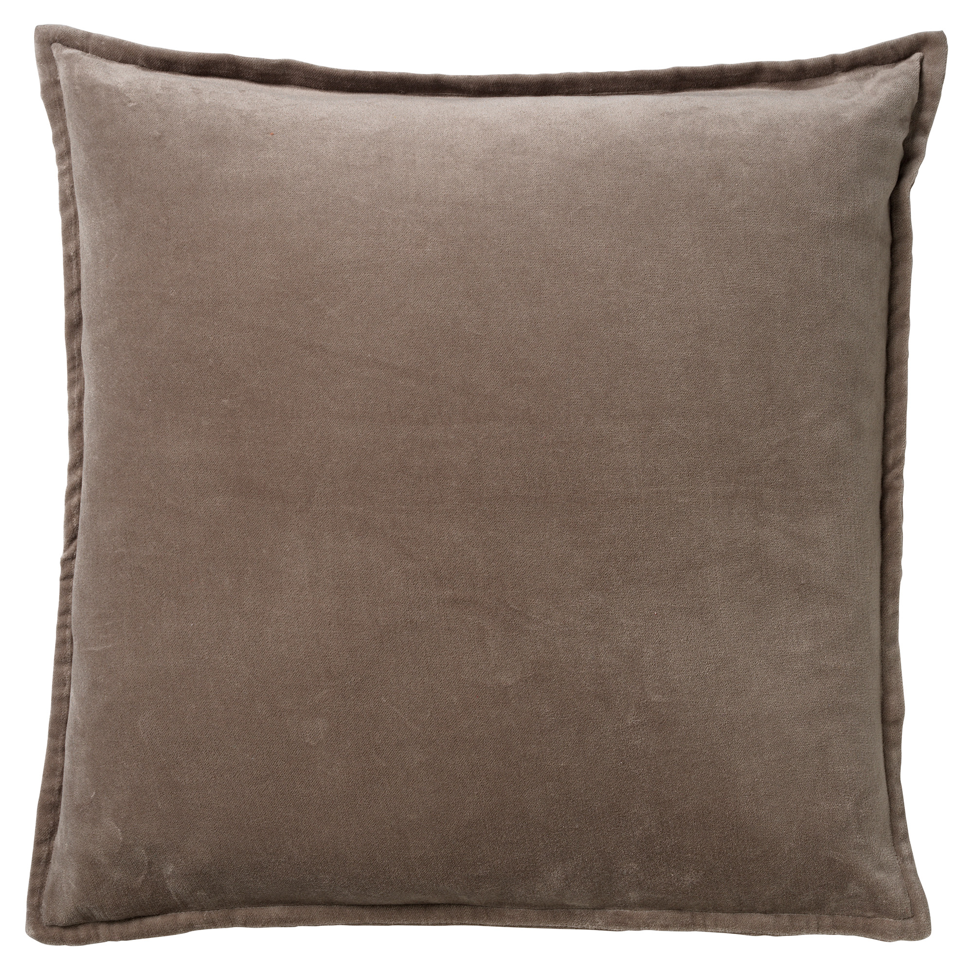 CAITH - Kussenhoes 50x50 cm - 100% katoen velvet - lekker zacht - Driftwood - taupe