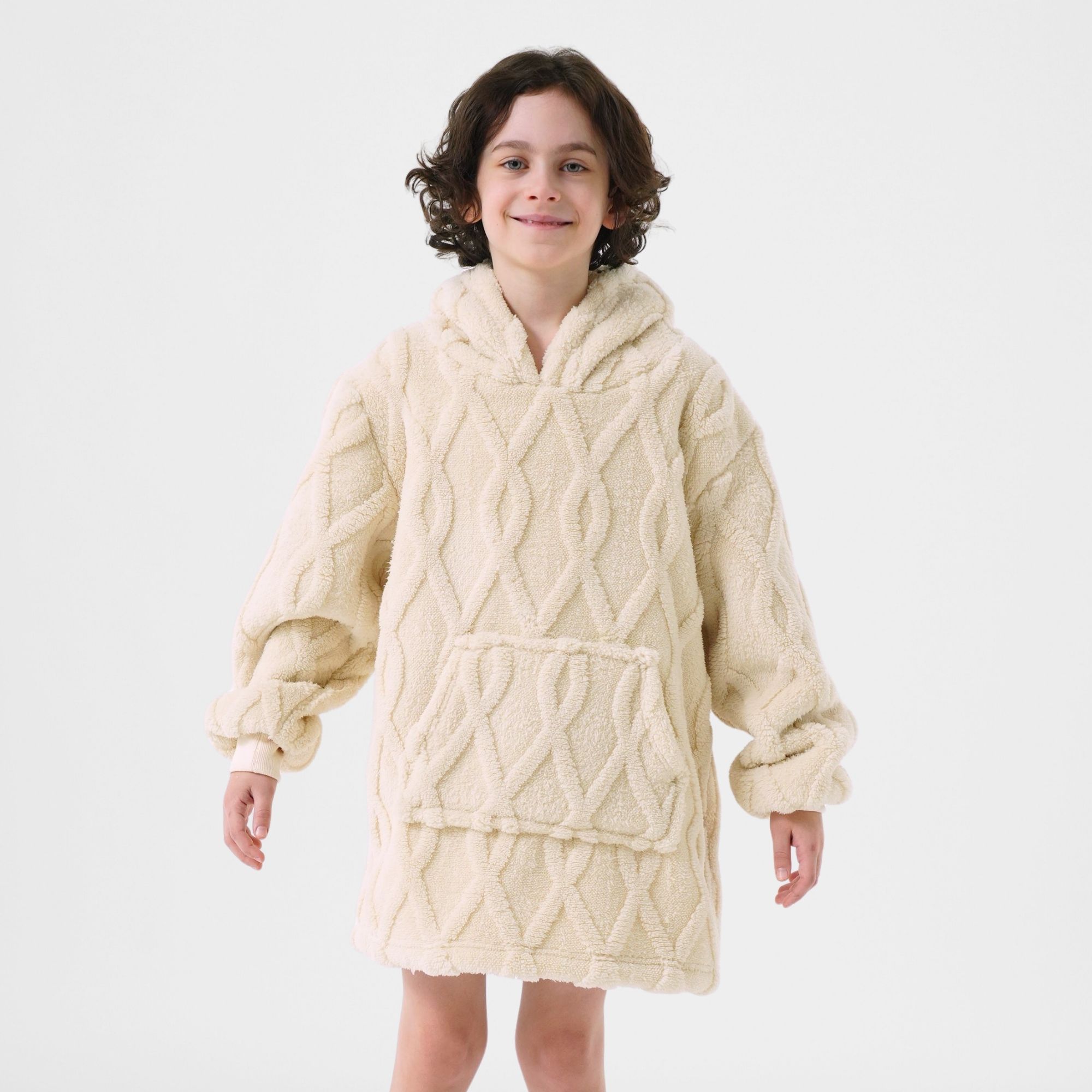 ROSETTA - Hoodie 50x70 cm - Hoodie blanket - Kids - Bone White - White