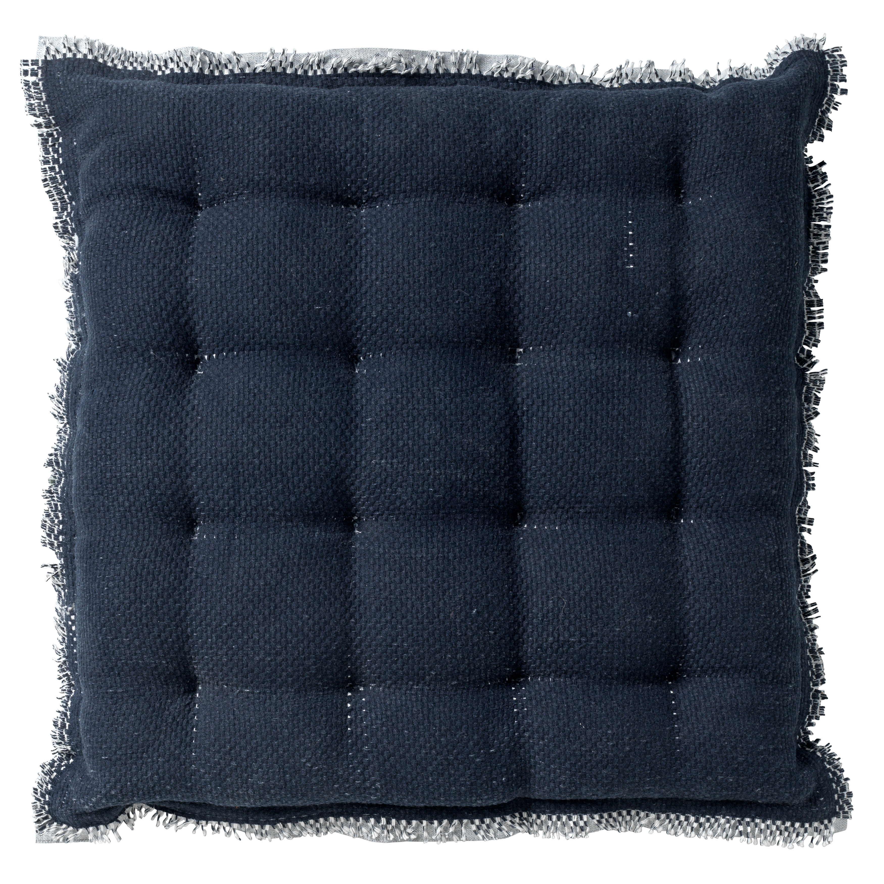 BURTO - Seat pad cushion washed coton Insignia Blue 40x40 cm
