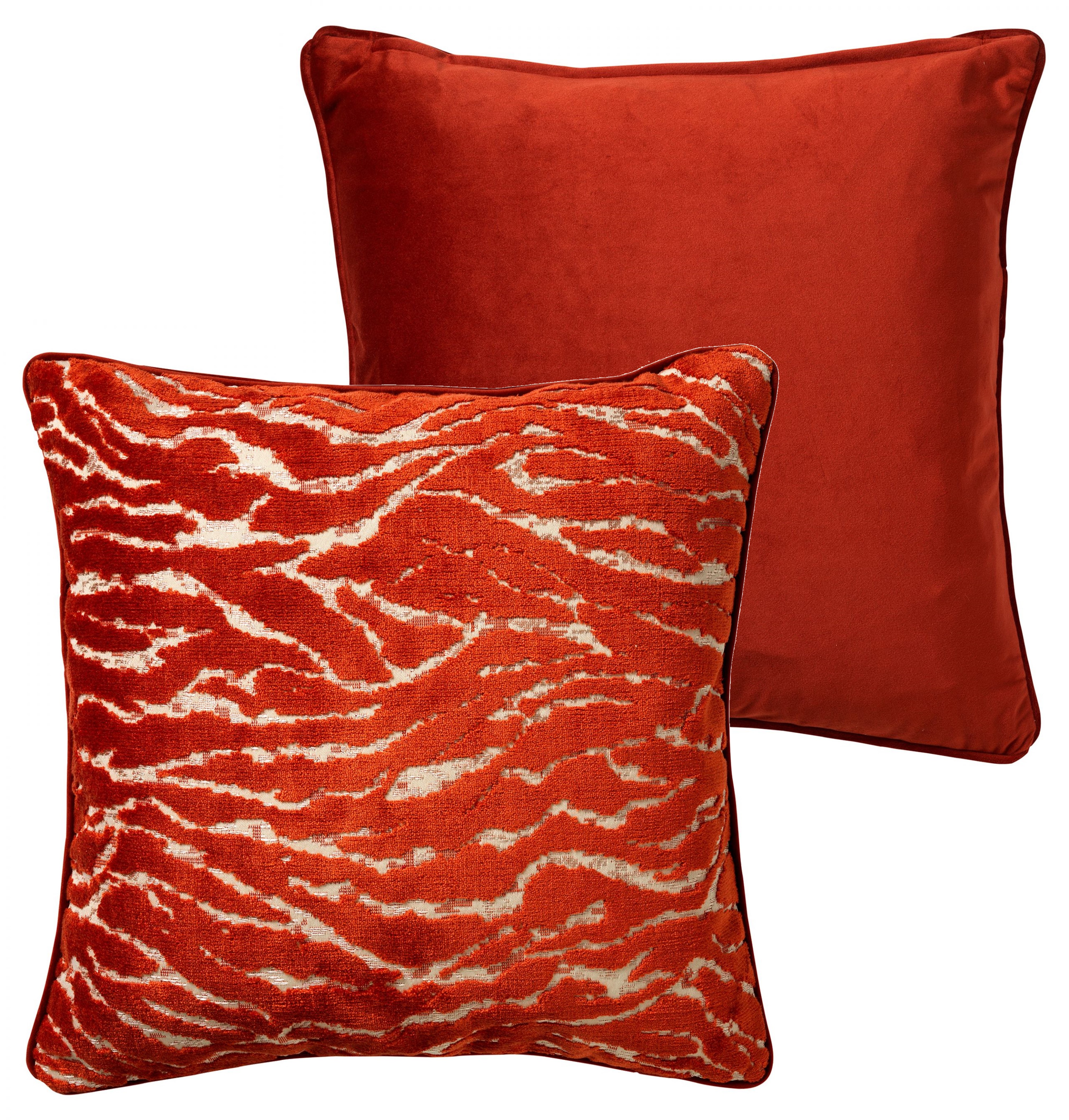 ZABRINA - Cushion 45x45 cm Potters Clay - orange-terracotta