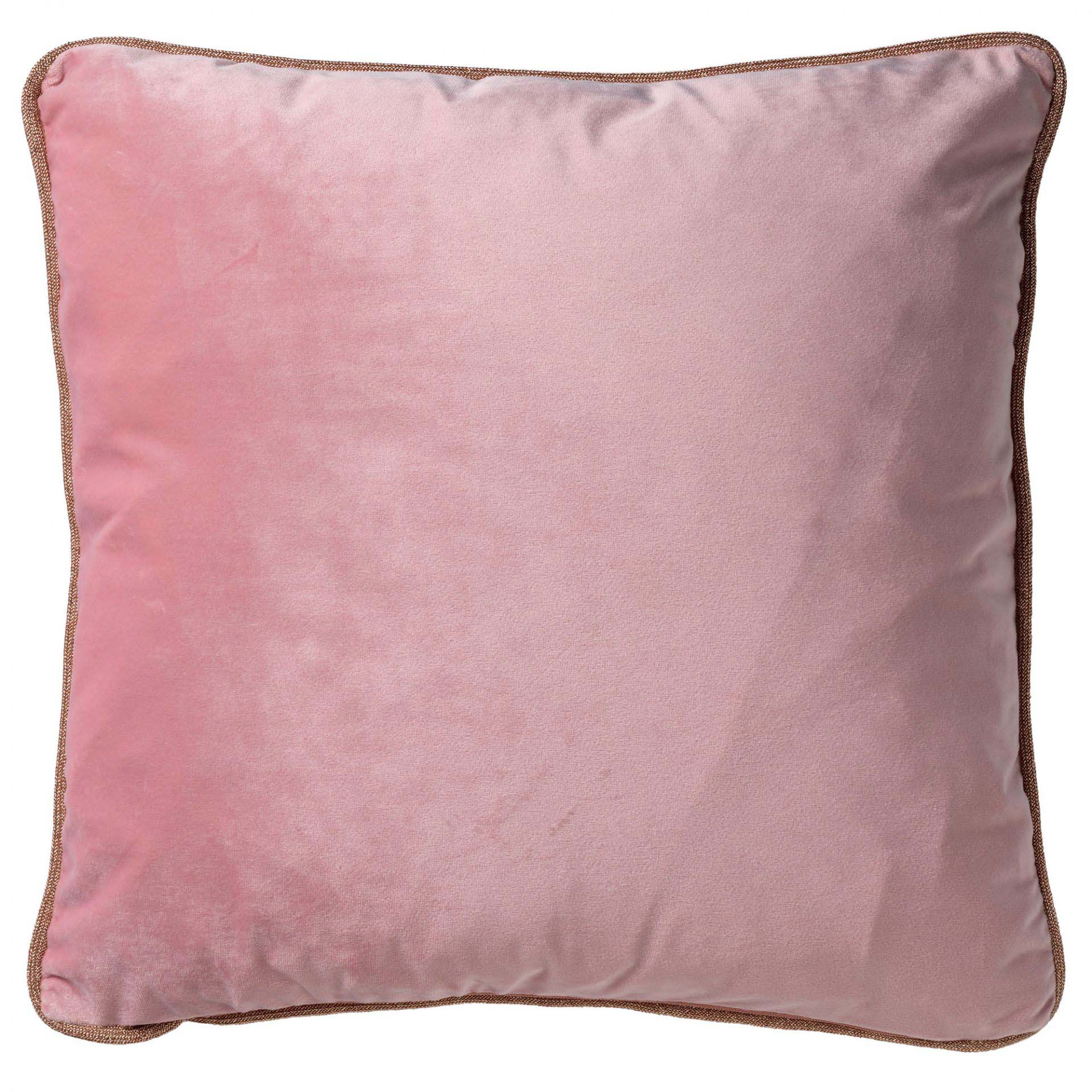 FINN - Sierkussen velvet Coral Blush glitter bies 45x45 cm - roze