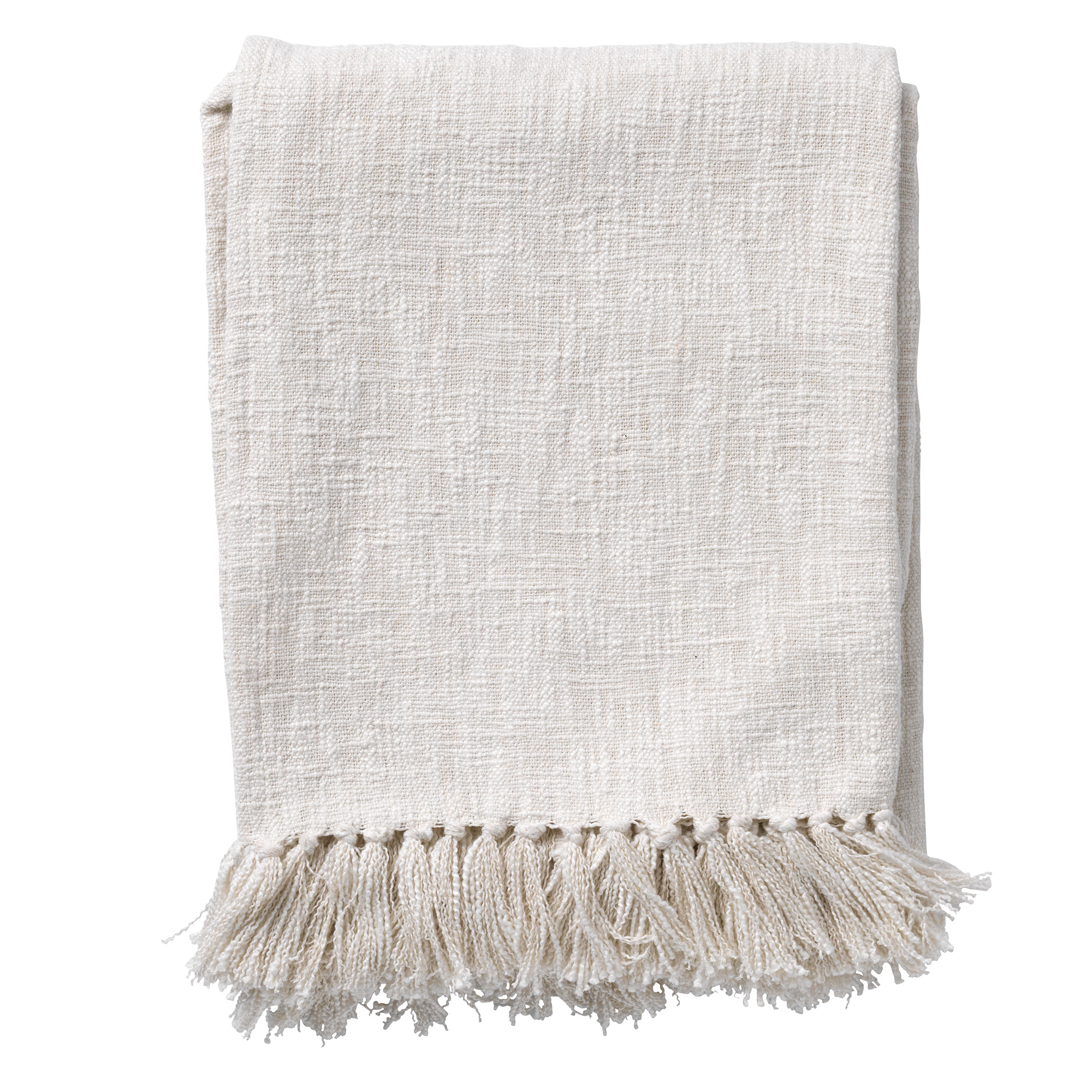 JUNE - Plaid cotton 140x180 cm Snow White - white