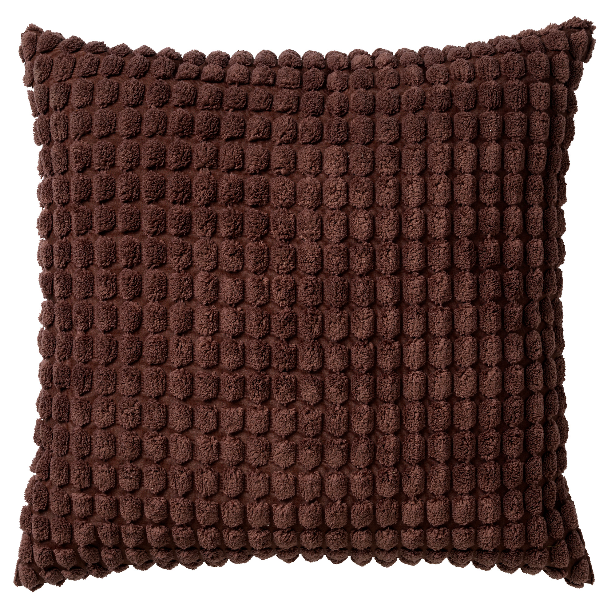 ROME - Sierkussen 45x45 cm - 100% polyester - effen kleur - Rocky Road - donkerbruin