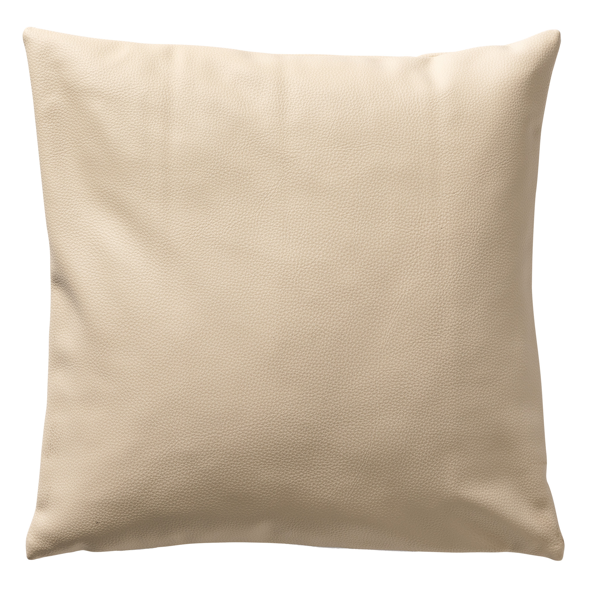 JARED - Coussin 45x45 cm - aspect cuir - couleur unie froide - White Swan - blanc