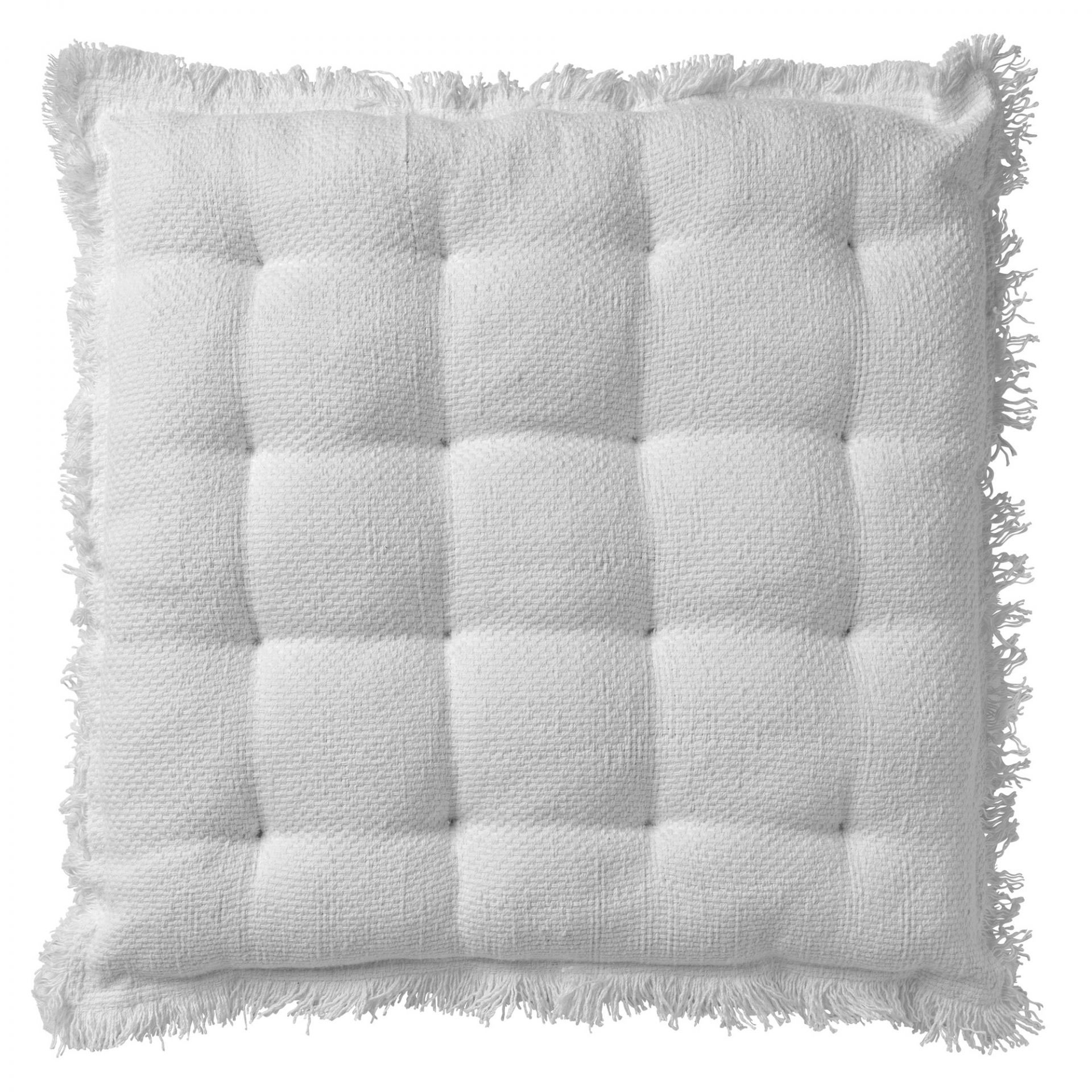 BURTO - Seat pad cushion washed coton Snow White 40x40 cm