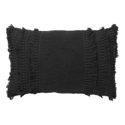 FARA - Cushion cotton 40x60 cm Raven - black